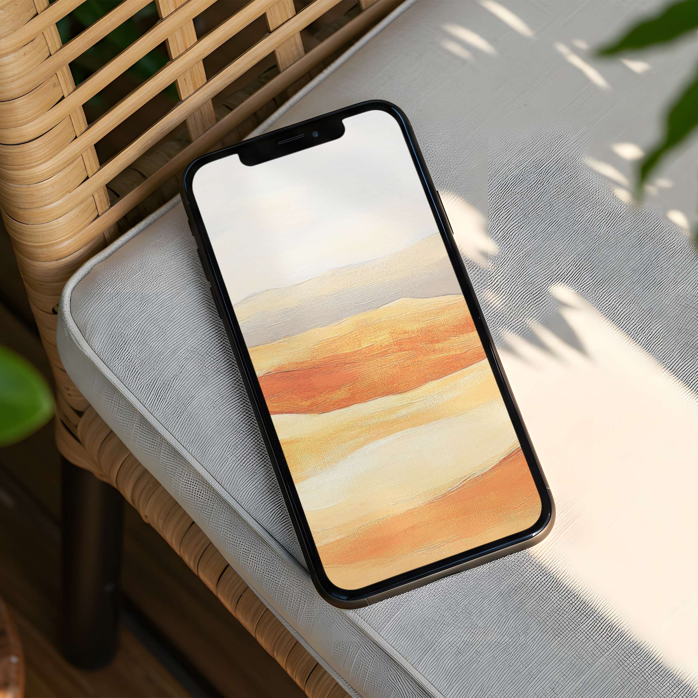Elegant abstract landscape on iPhone background exudes calm and inspiration instant download fits any phone seamlessly