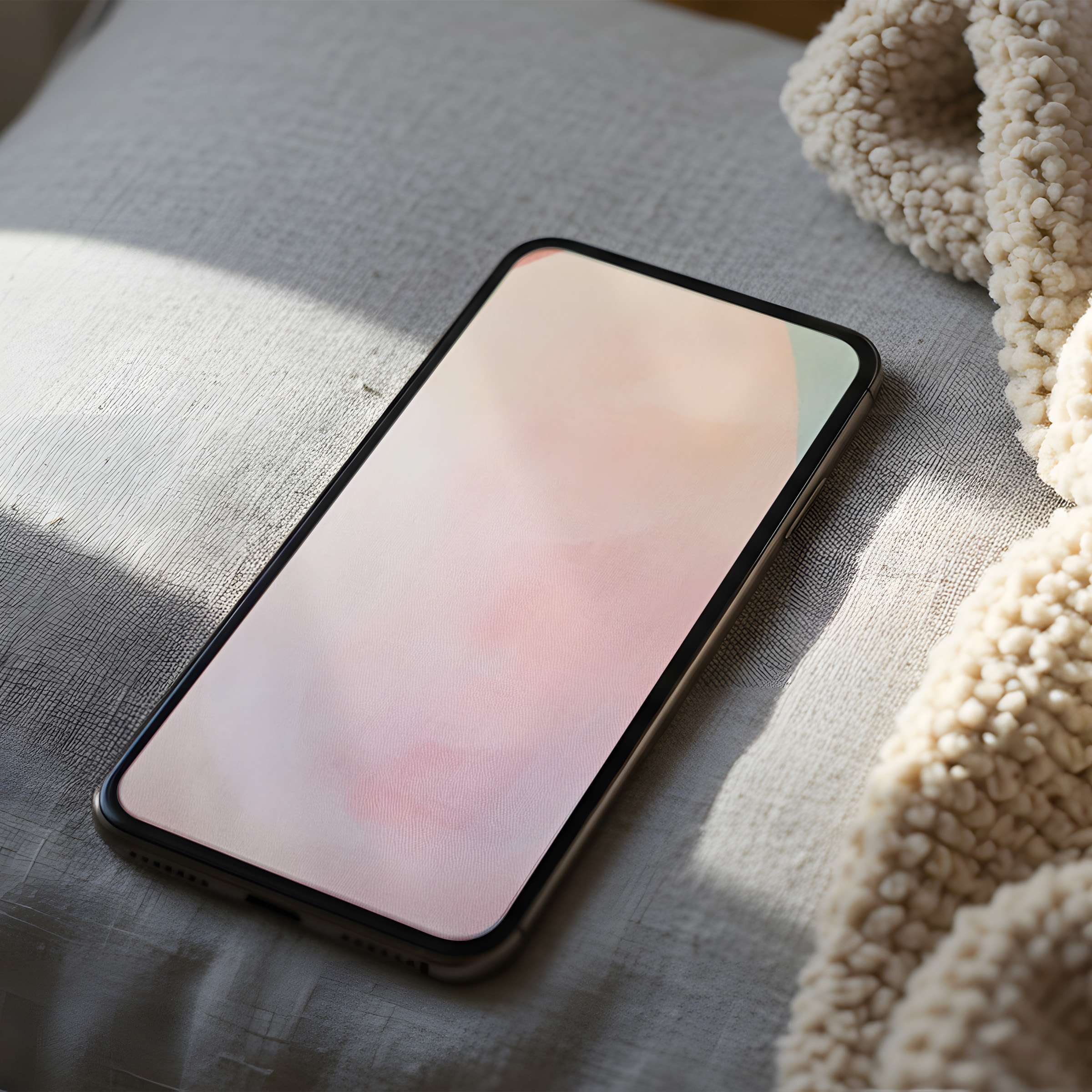 Soft pastel abstract phone wallpaper with high resolution enhances tranquility, perfectly fits iPhone and android for serene digital download