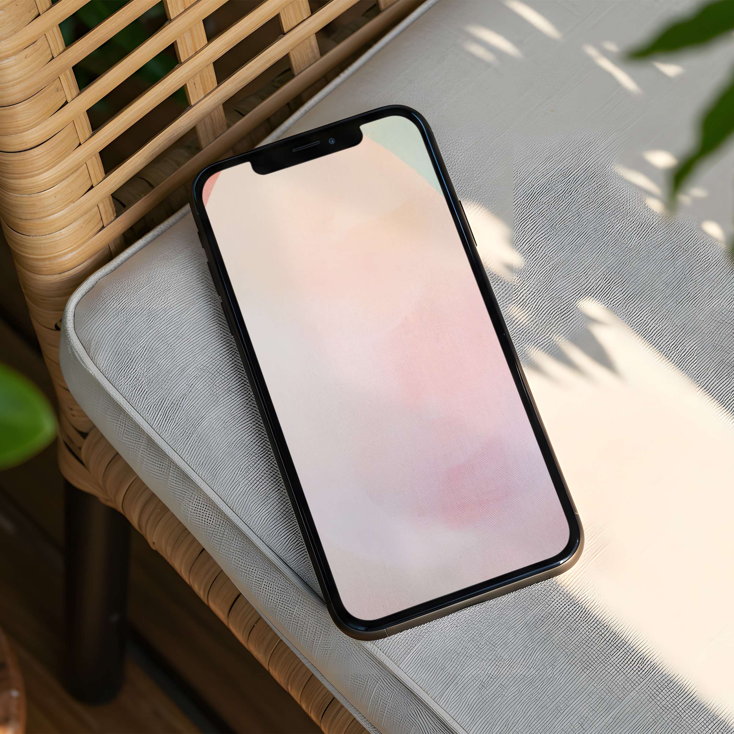 Elegant iPhone background in soft pastels offers calm inspiration for your phone's screen easy instant download for tranquility