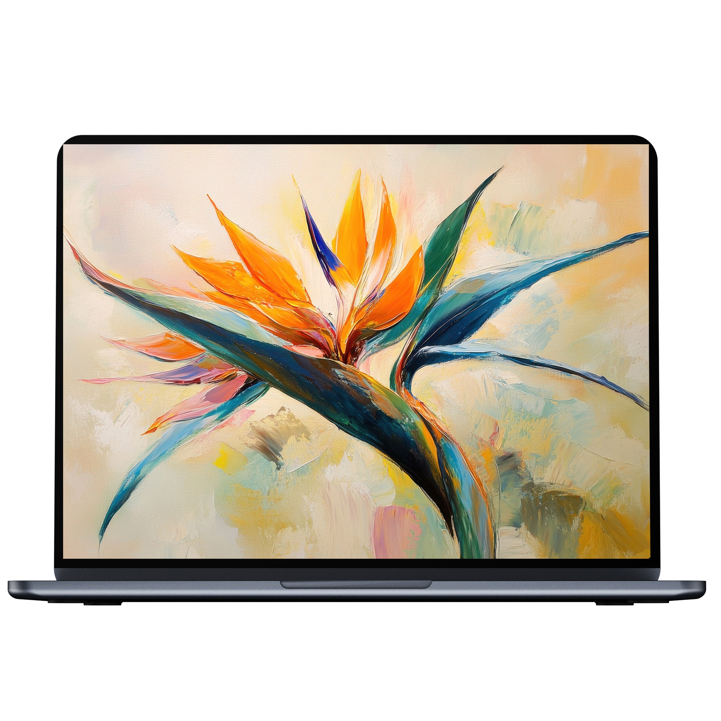 Vibrant botanical desktop wallpaper in abstract style brings mindfulness and elegance to PC and laptop screens digital download