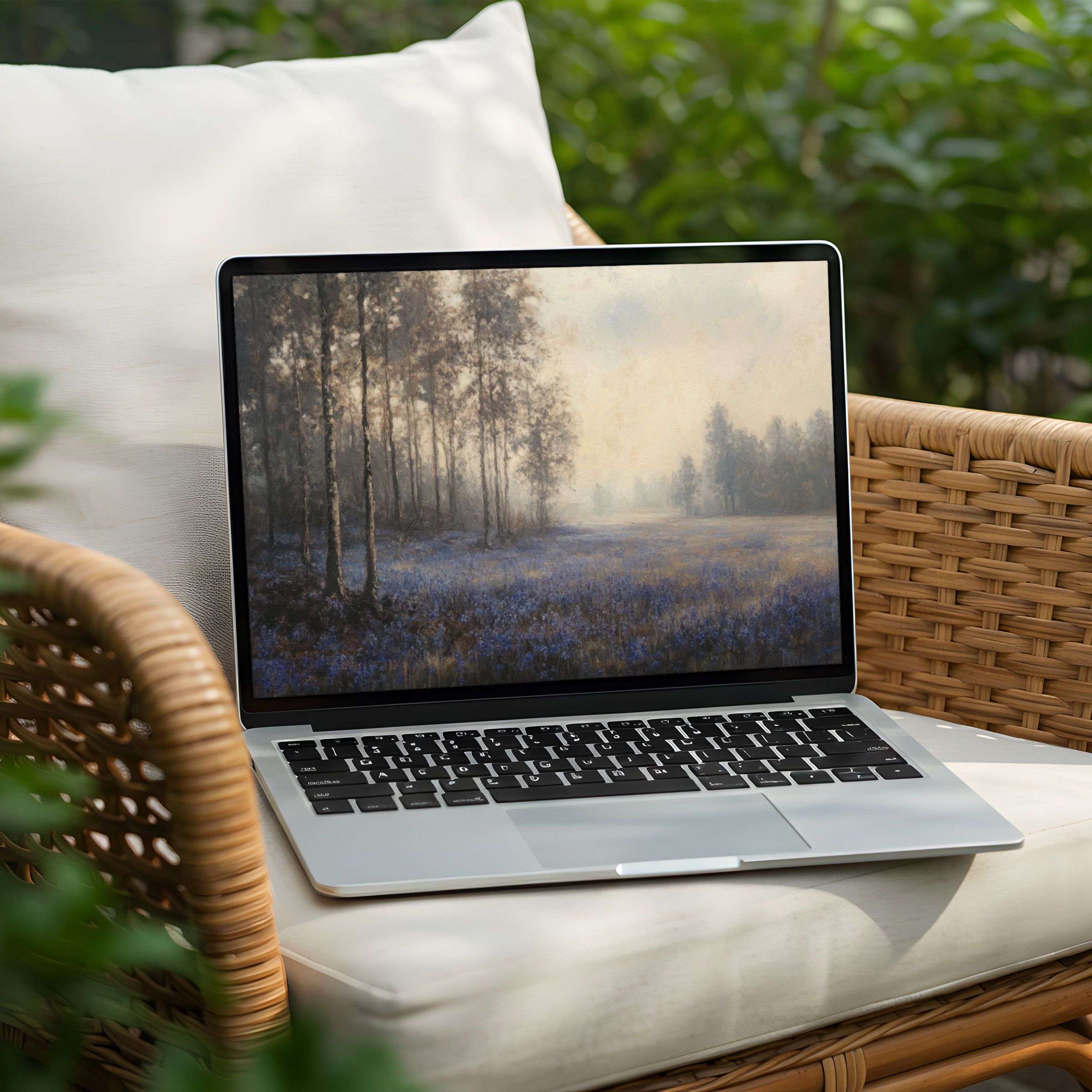Elegant and serene desktop background for PC or Laptop, instant download for calming inspiration and mindful tranquility