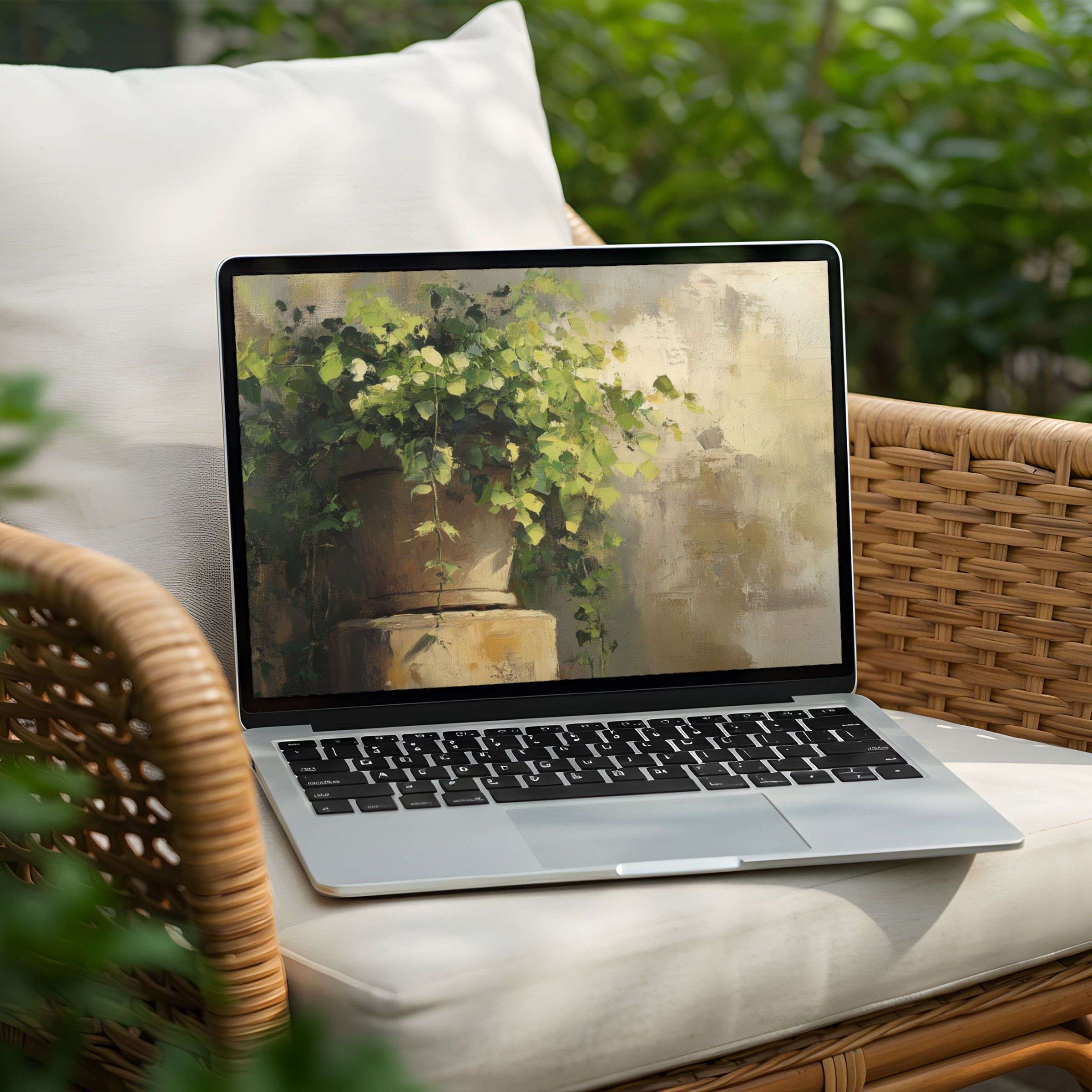 Inspiring ivy-themed desktop background for PC or Laptop brings calm elegance with instant download for mindful spaces