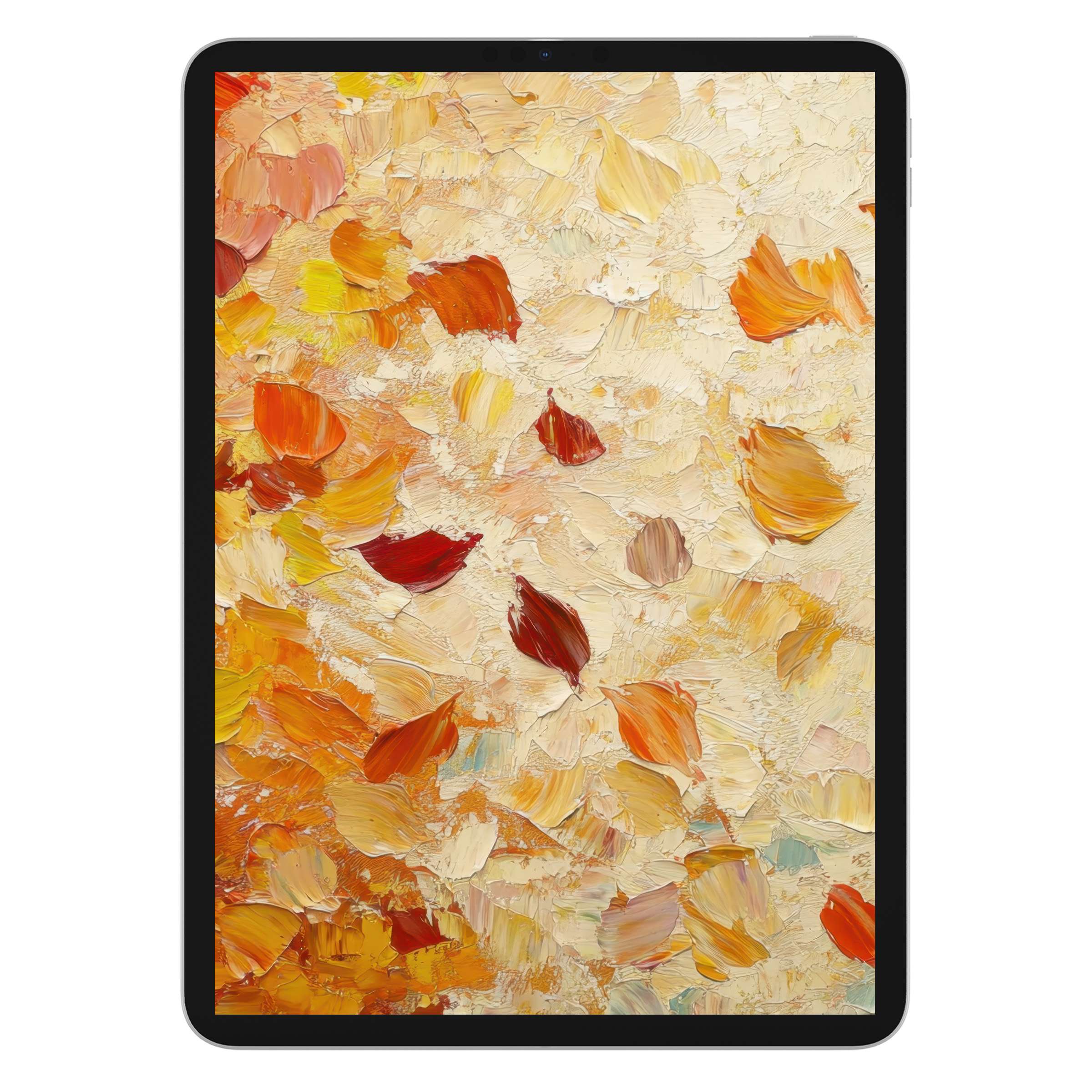 Elegant botanical iPad wallpaper with autumn hues offers a serene digital download for a stylish tablet background experience