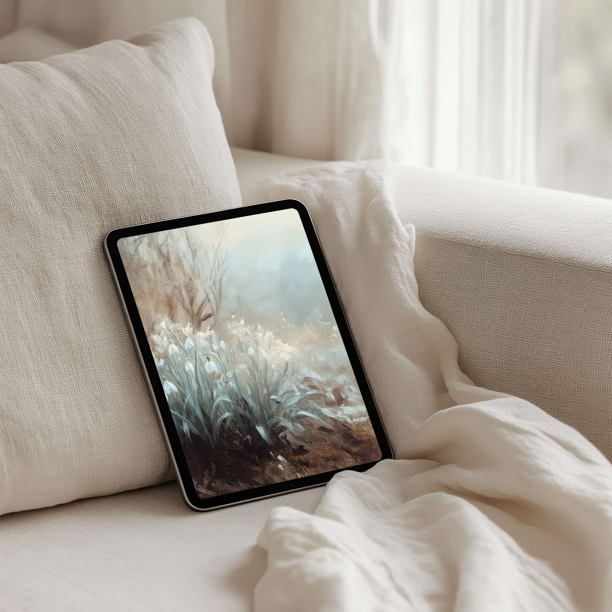 Elegant floral iPad background for instant download offers calming inspiration for any tablet user seeking mindful design