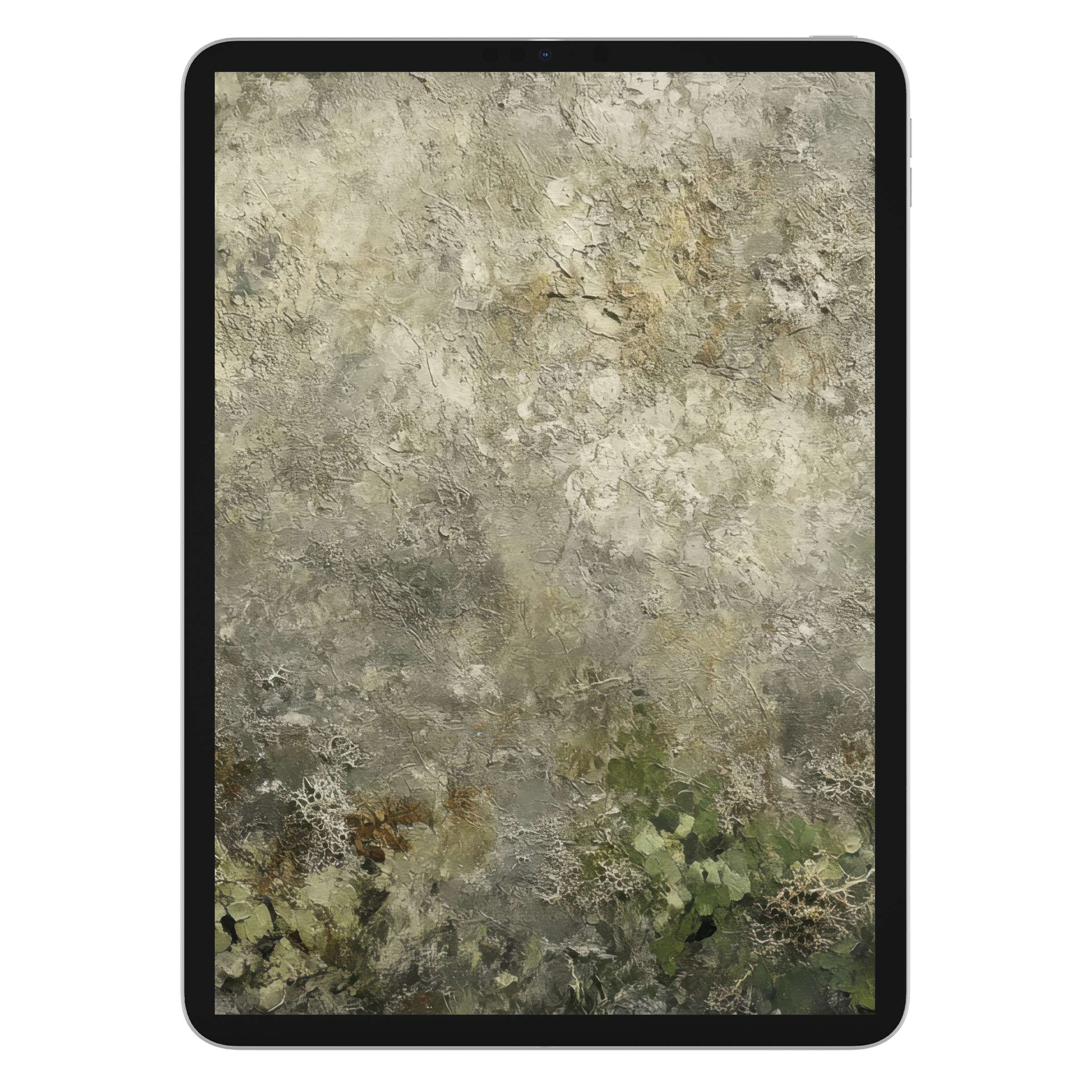 Tranquil botanical iPad wallpaper offers a textured, earthy background digital download for any tablet, evoking serene artistry