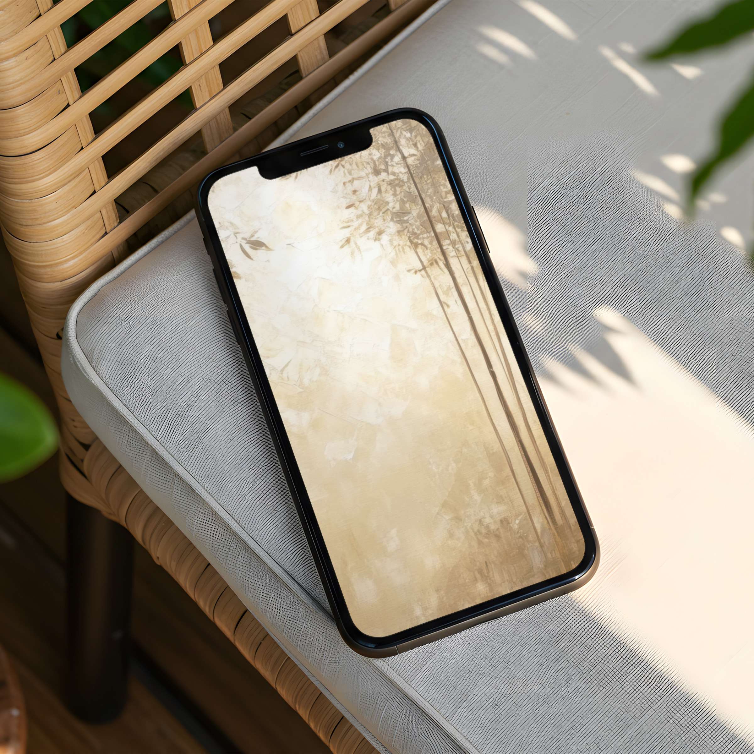 Elegant iPhone background featuring serene textures and warm tones offers instant download for phone inspiration and mindfulness