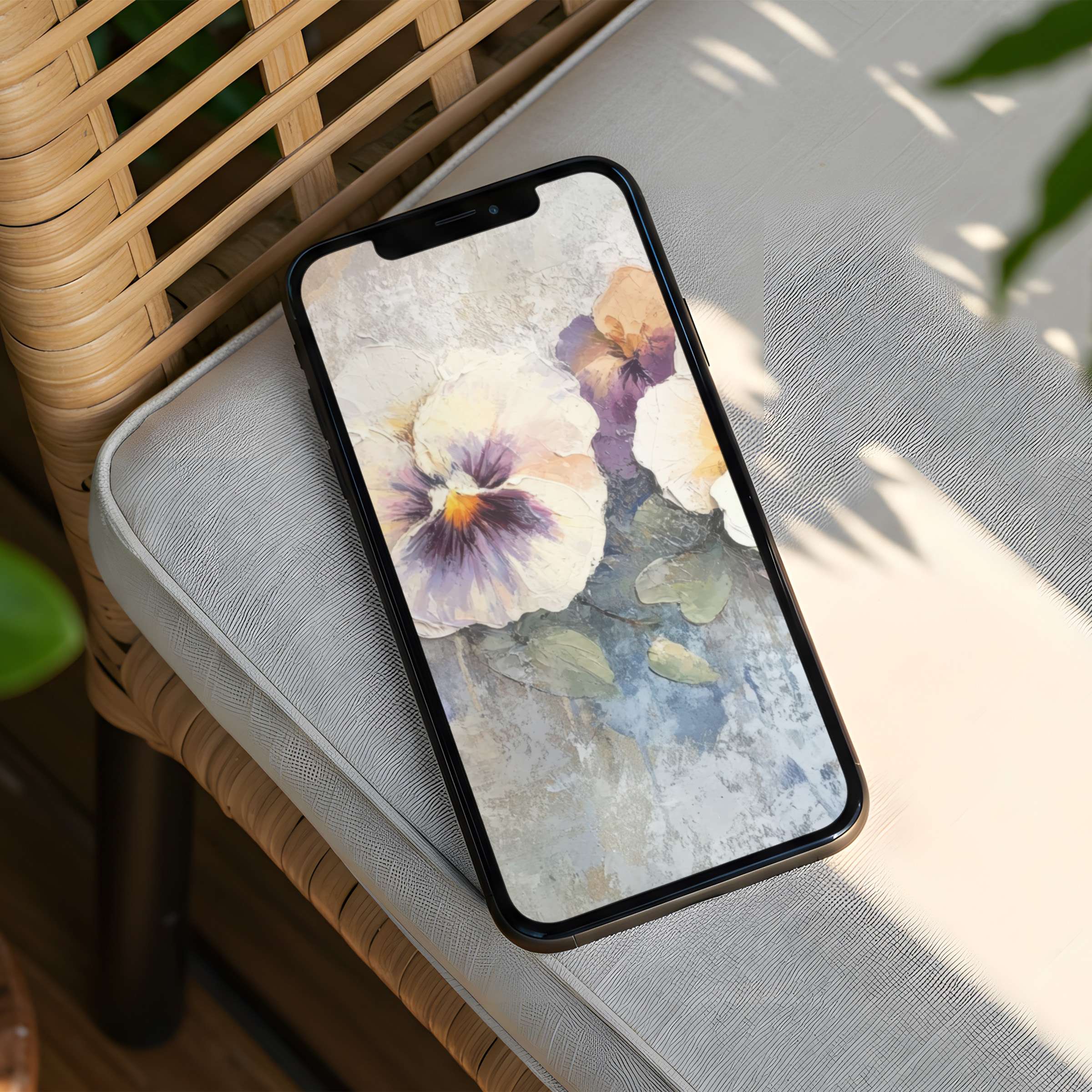 Elegant watercolor flowers bring mindfulness with this iPhone background phone wallpaper for instant download creating serene inspiration