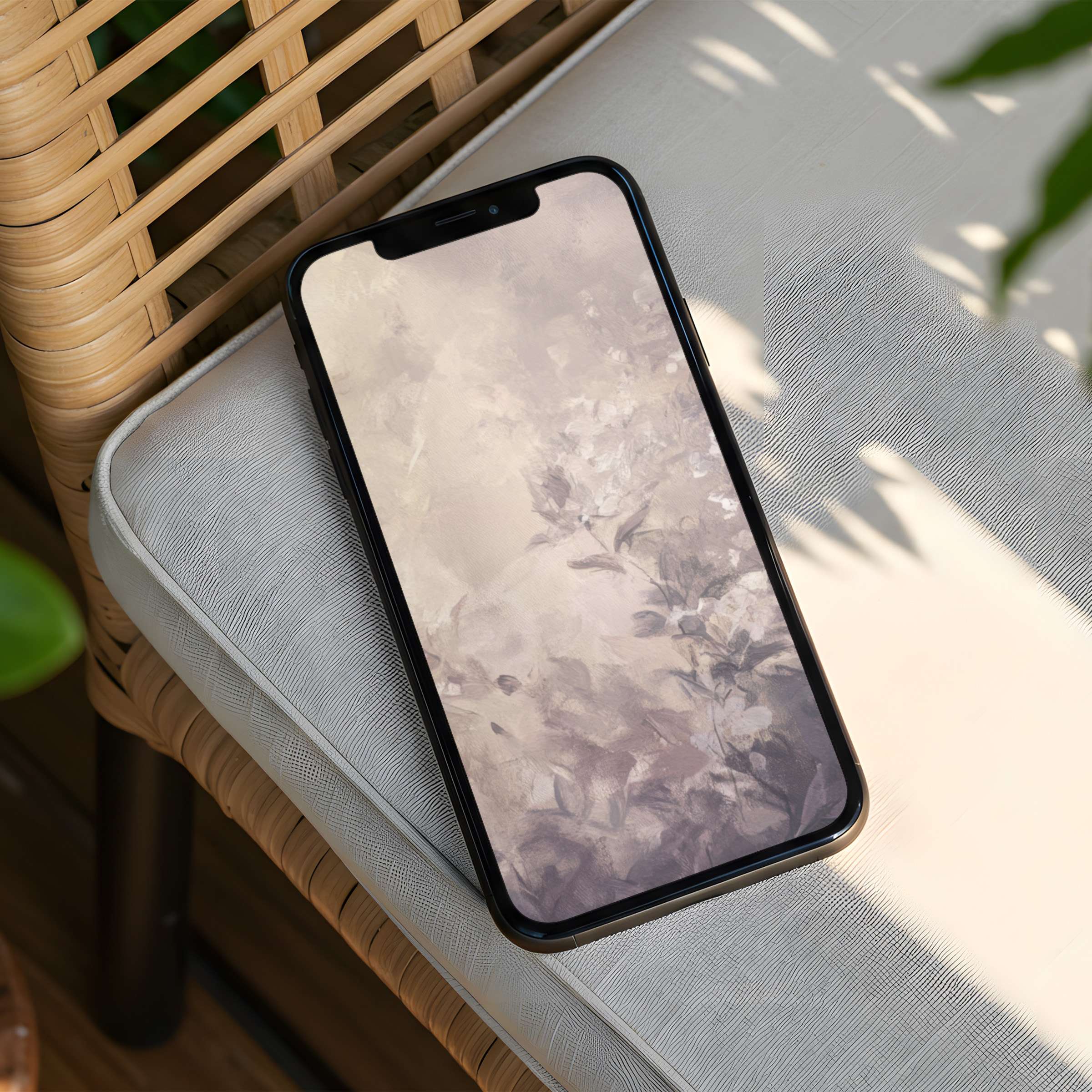 Elegant floral iPhone background evokes calm and inspiration with instant download for any phone nurturing mindful design aesthetics