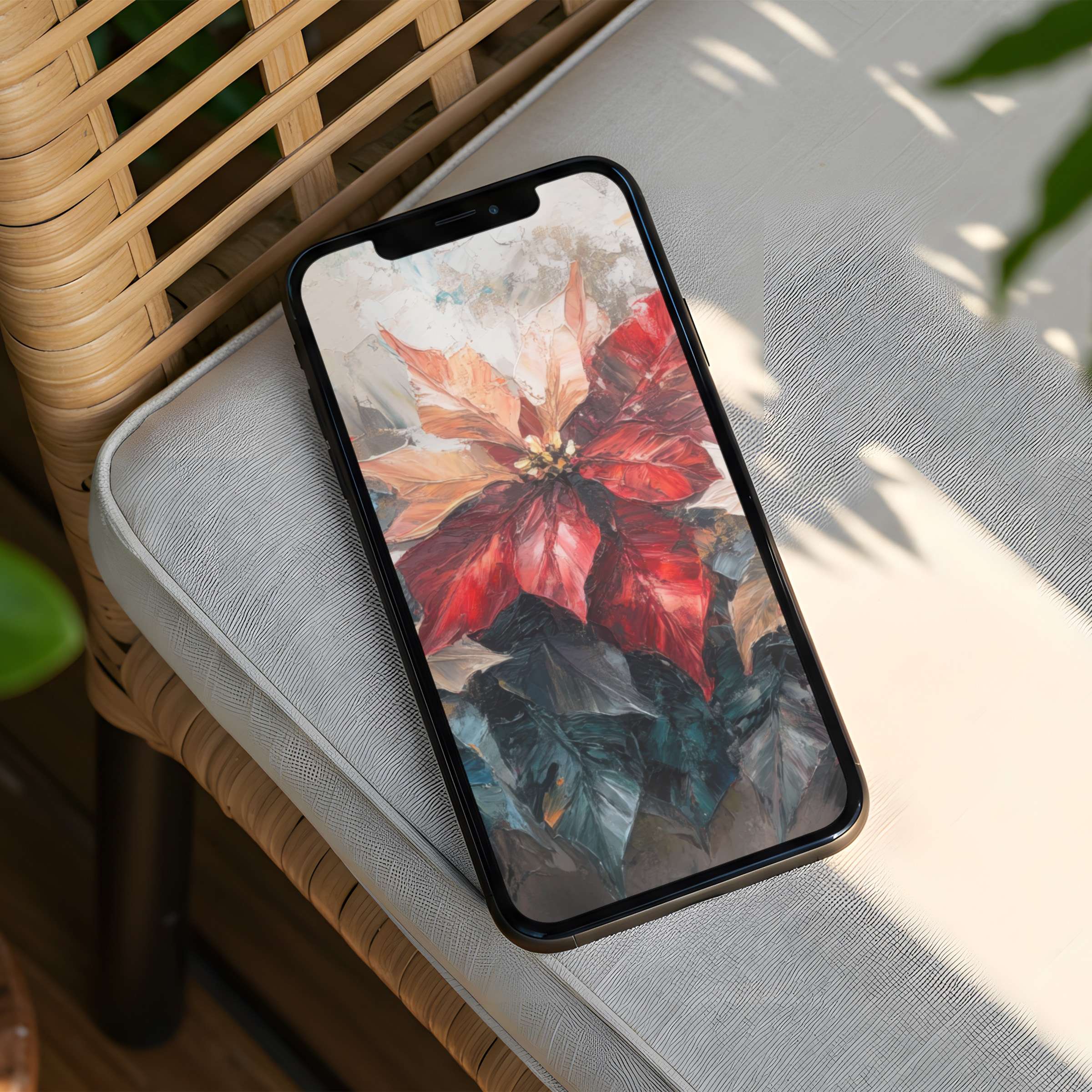 Inspired floral art iPhone background for instant download evokes elegance and mindfulness fitting seamlessly on any phone display