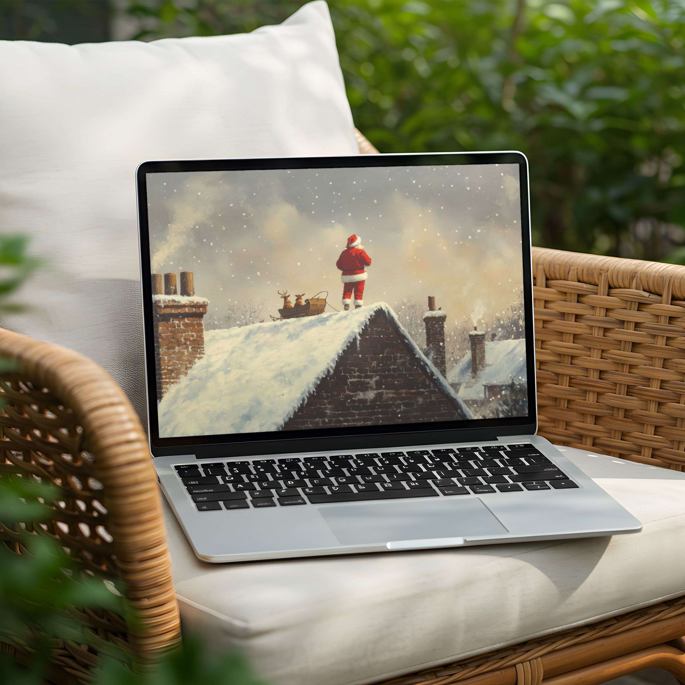 Immerse your PC or Laptop in festive elegance with this serene, wintery desktop background for instant download, inspiring calm