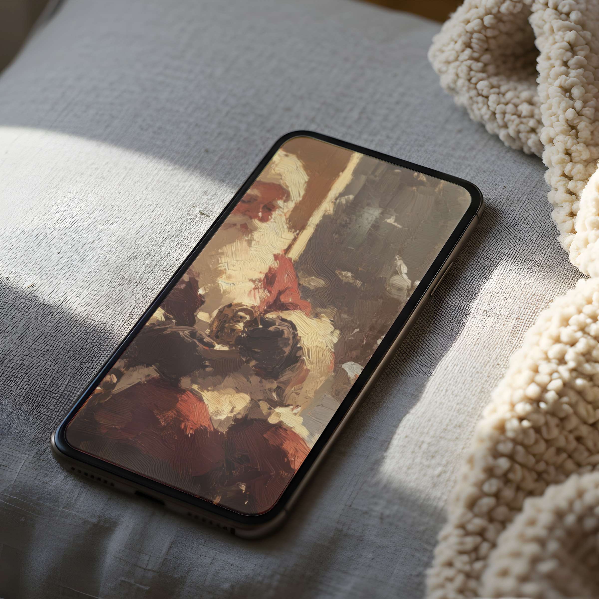 Elegant phone wallpaper featuring abstract earthy tones, perfect for a calm aesthetic on iPhone or Android, available as high resolution download