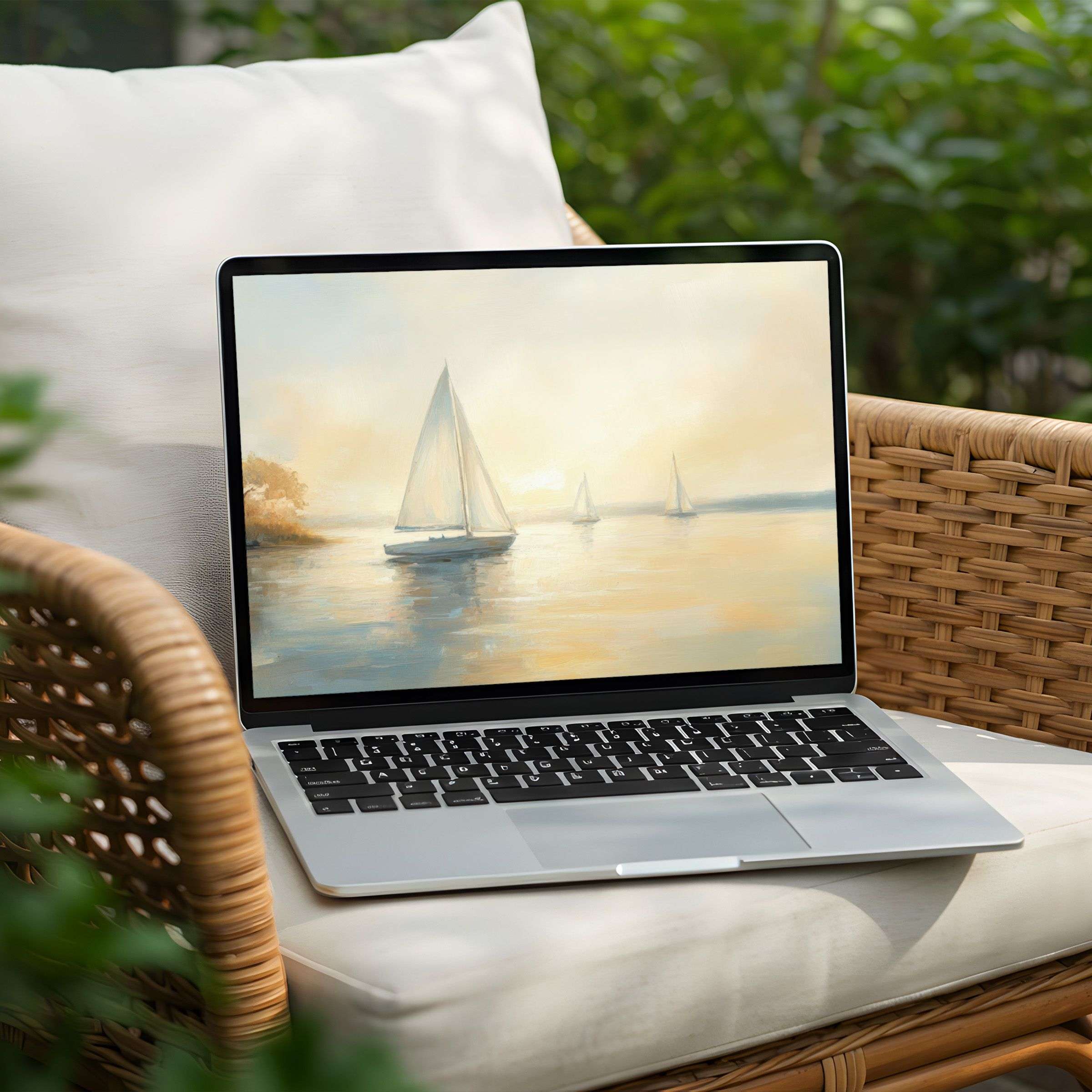 Download this serene sailboat scene desktop background for your PC or Laptop to inspire calmness and elegant mindfulness