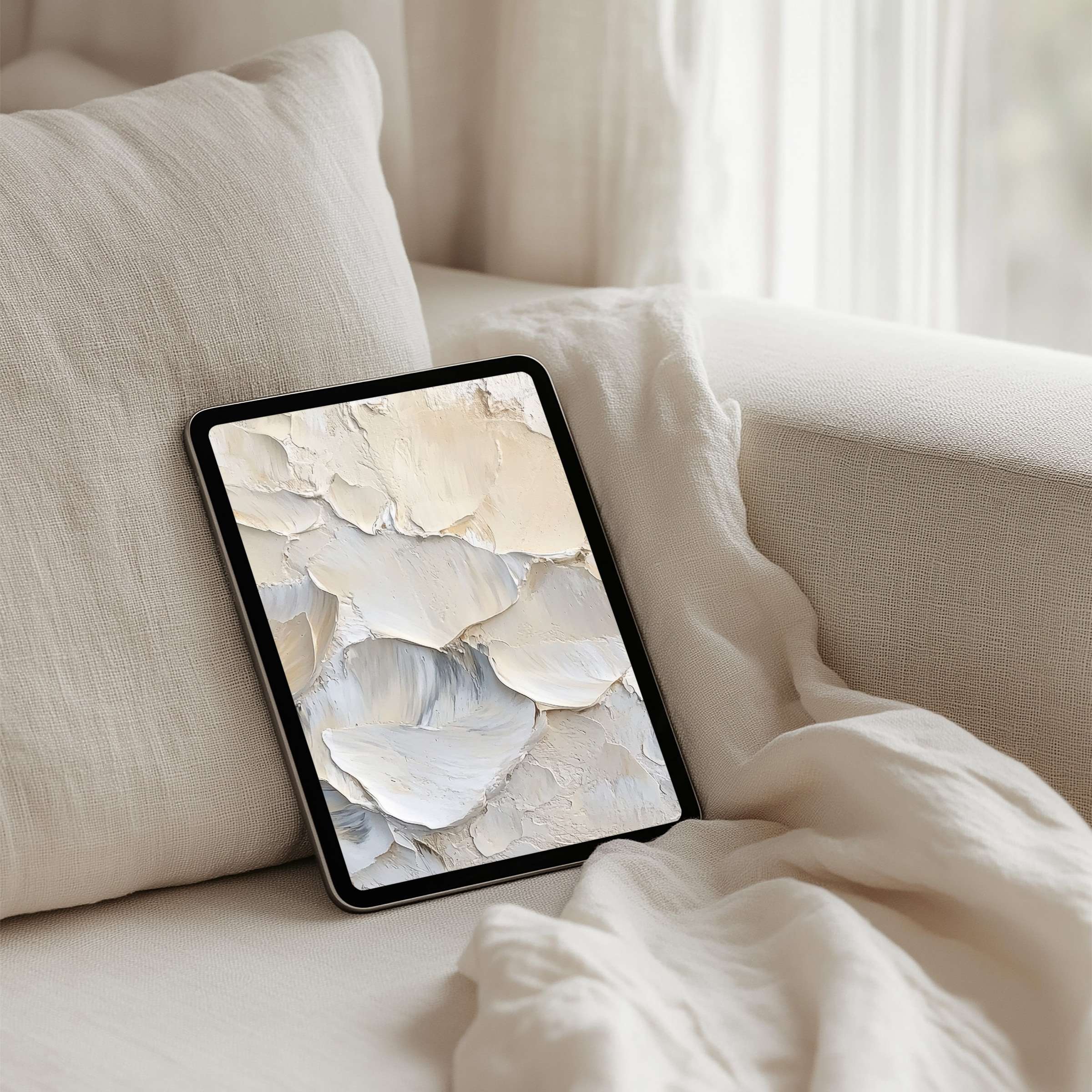Elegant iPad background art with calming textures, available for instant download, fits your tablet for mindful inspiration