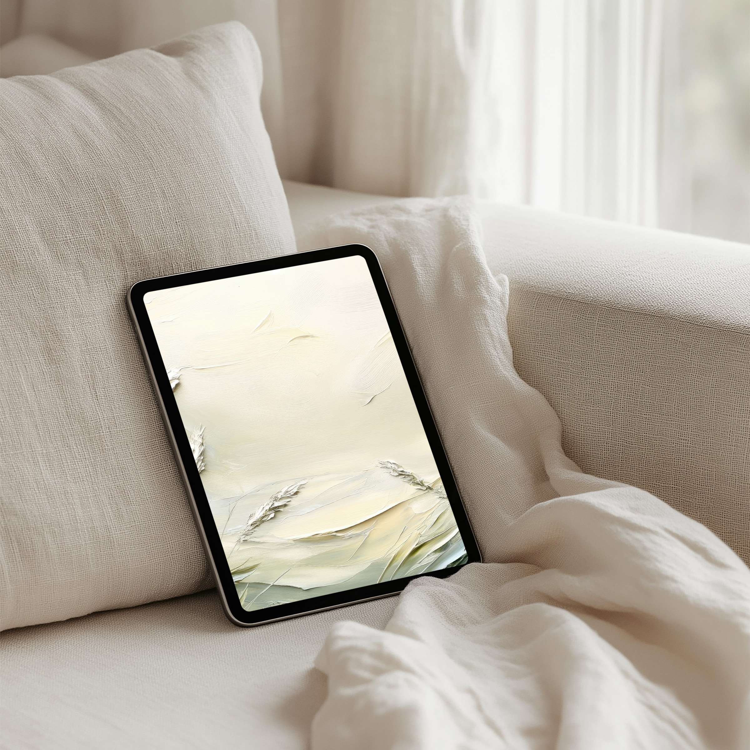Elegant abstract iPad background for tablet inspires calm and mindfulness perfect fit for Samsung Android instant download