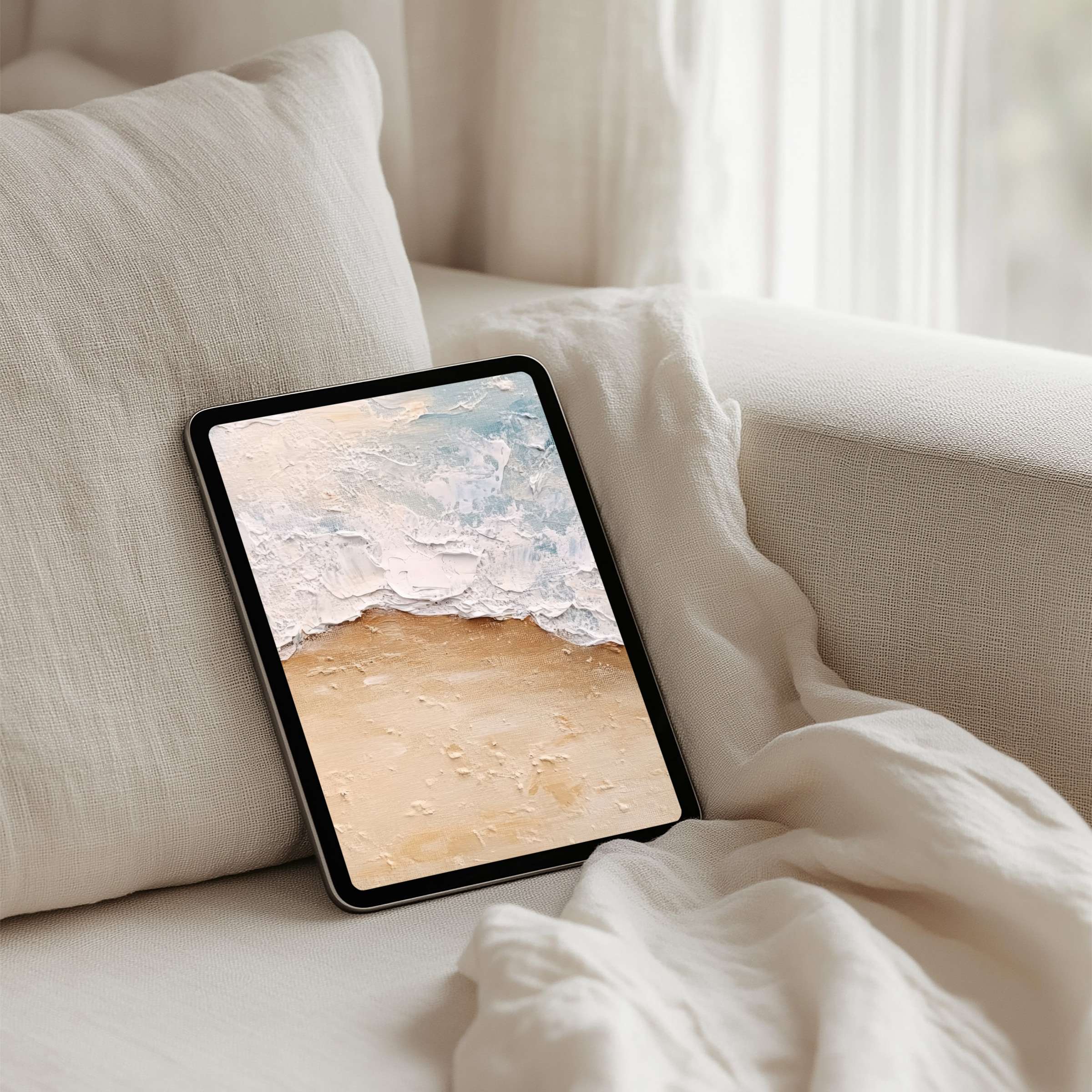 Serene ocean-inspired iPad background for instant download brings elegance and calm to any tablet setting inspiring mindfulness