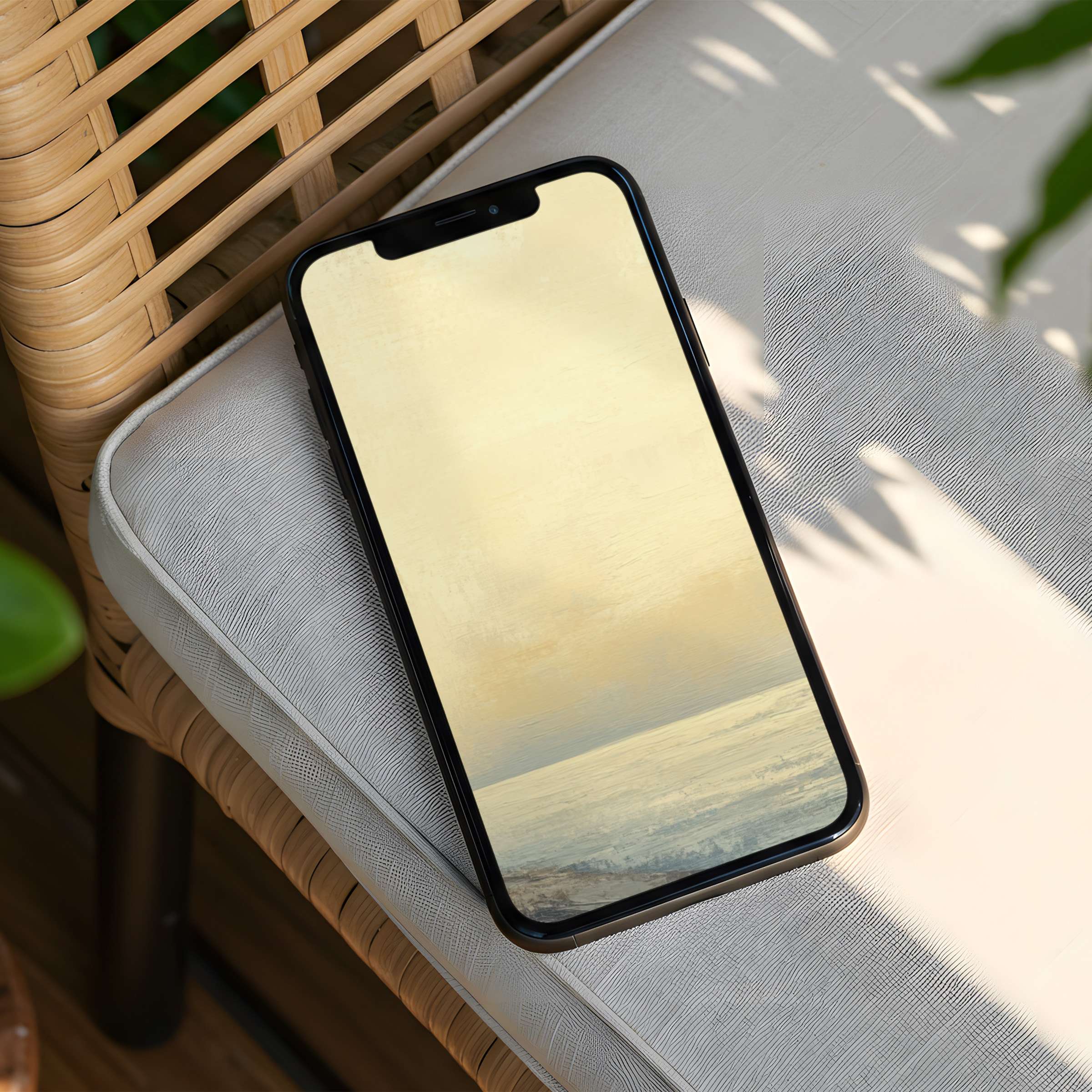 Serene ocean-inspired iPhone background for instant download creates a calming, elegant phone ambiance fitting Android and iOS devices