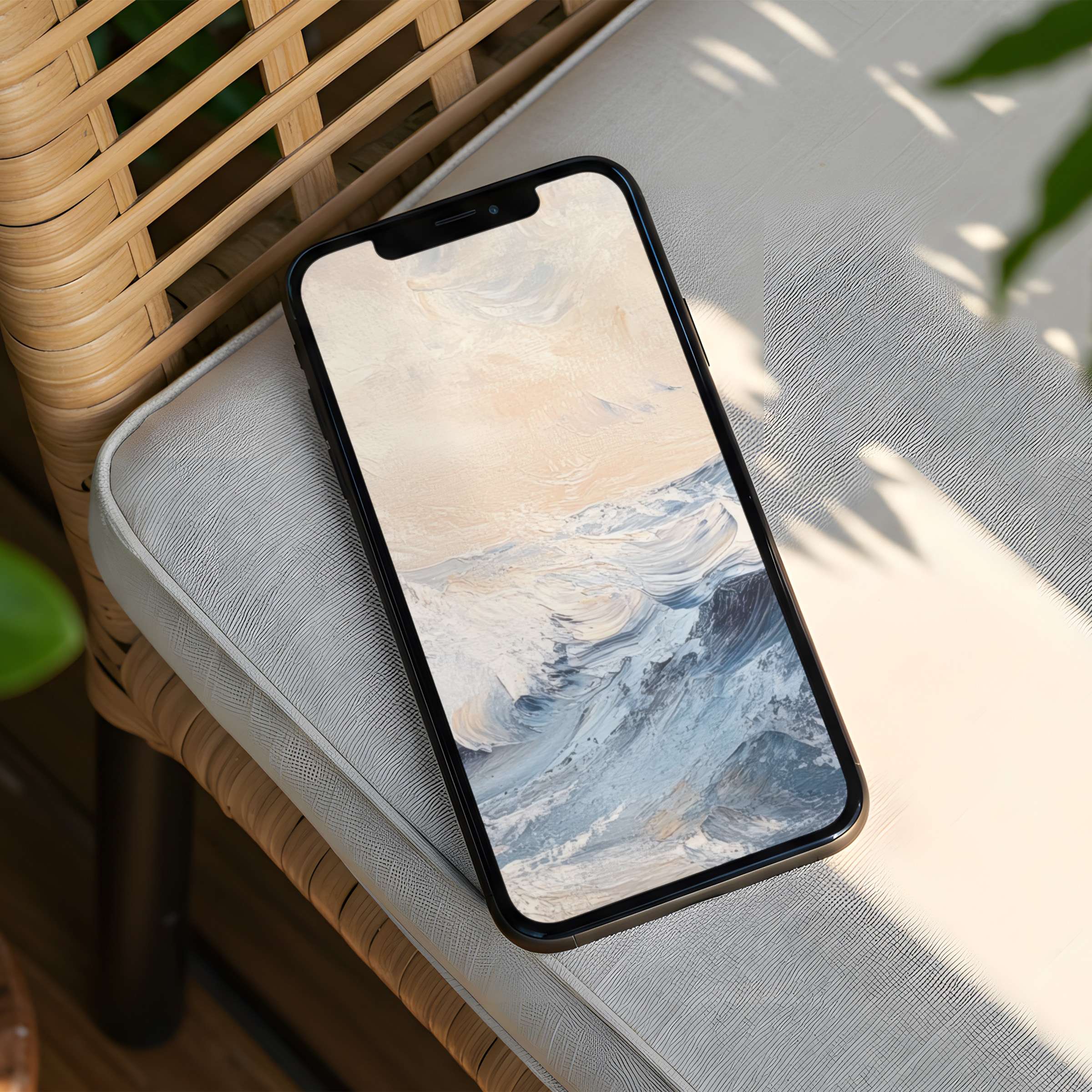 Serene abstract waves in soft pastels create a calming iPhone background perfect for instant download to any phone device