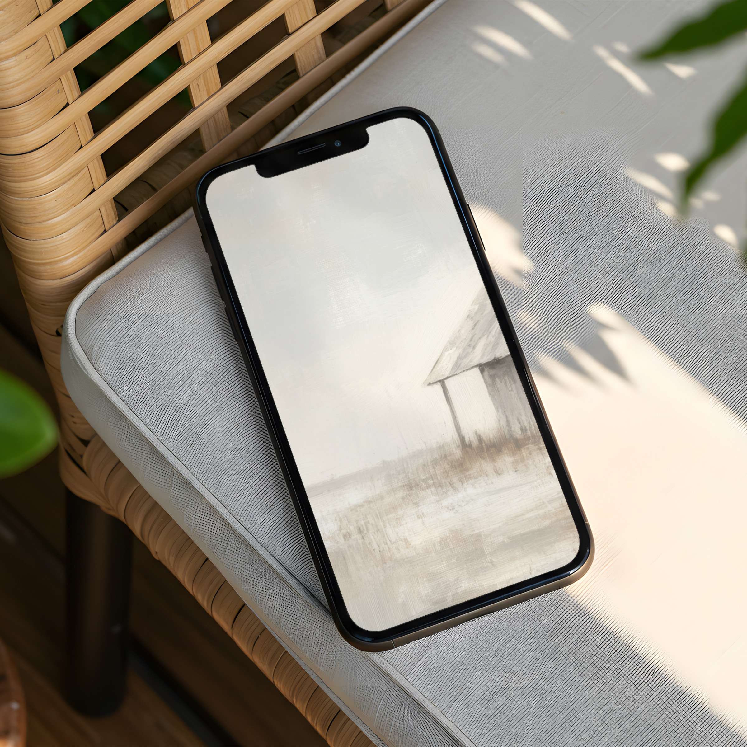 Elegant iPhone background with serene muted tones inspires calm and mindfulness available for instant download on any phone