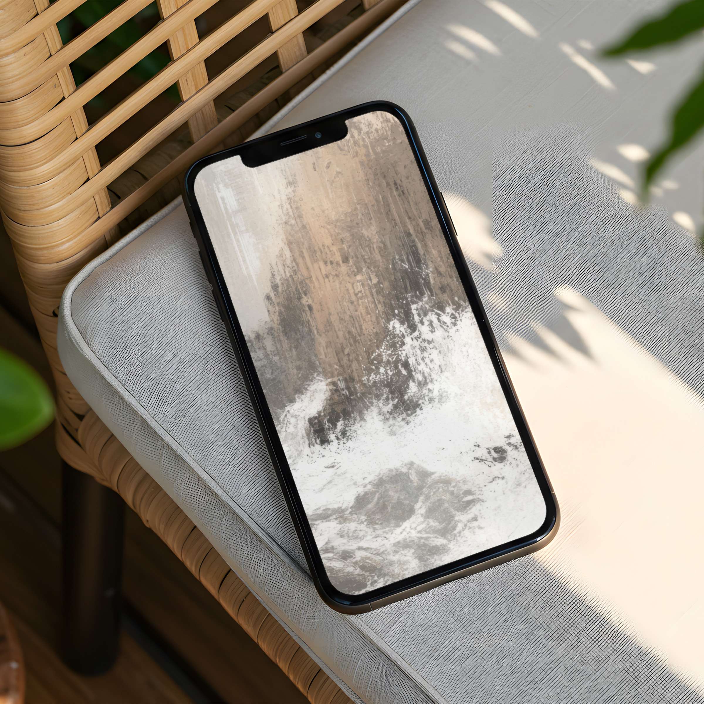 Elegant iPhone background featuring calming abstract waves for instant download fits any phone inspiring a serene mindfulness ambiance