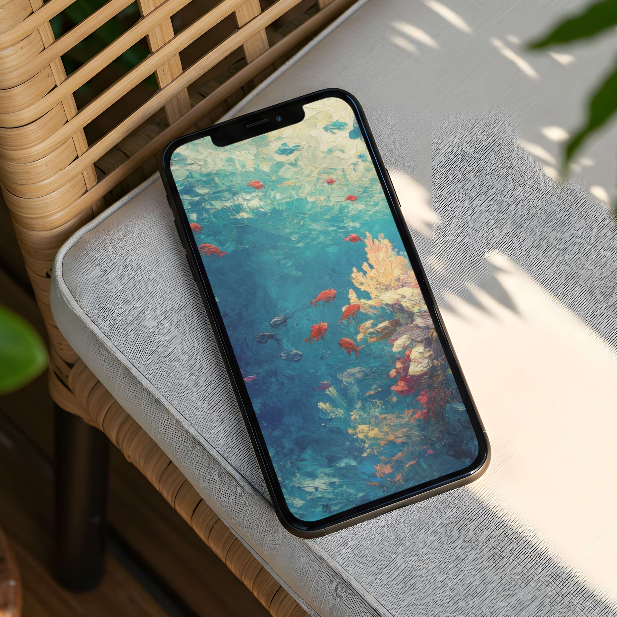 Elegant underwater-themed iPhone background for instant download, bringing calm and inspiration to any phone, perfectly fitting both devices