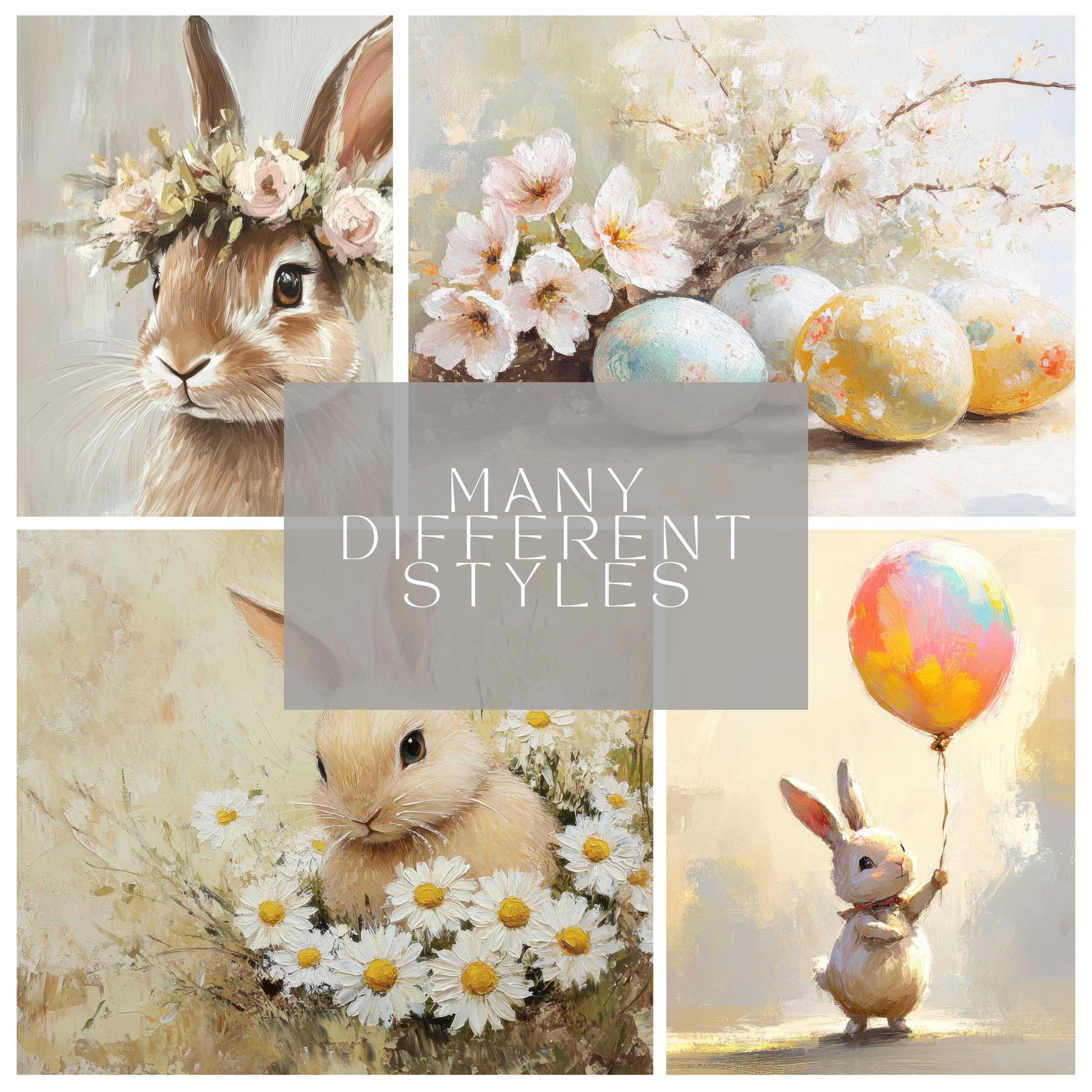 Charming rabbit-themed digital artwork with calming pastel hues for an elegant computer background download boosting serene spaces
