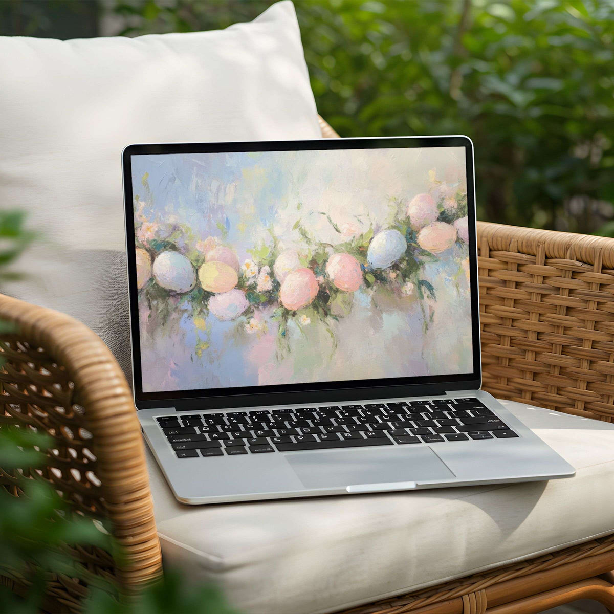 Elegant floral pastel desktop background for PC and Laptop instant download for serene and inspiring digital art ambiance