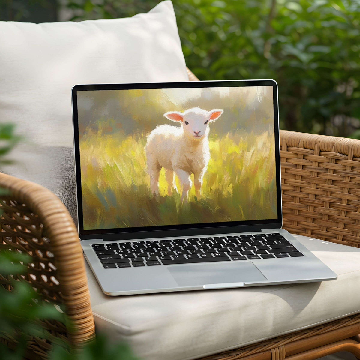 Elegant digital art for desktop background on Laptop screen offers instant download for PC users seeking calm and inspiration
