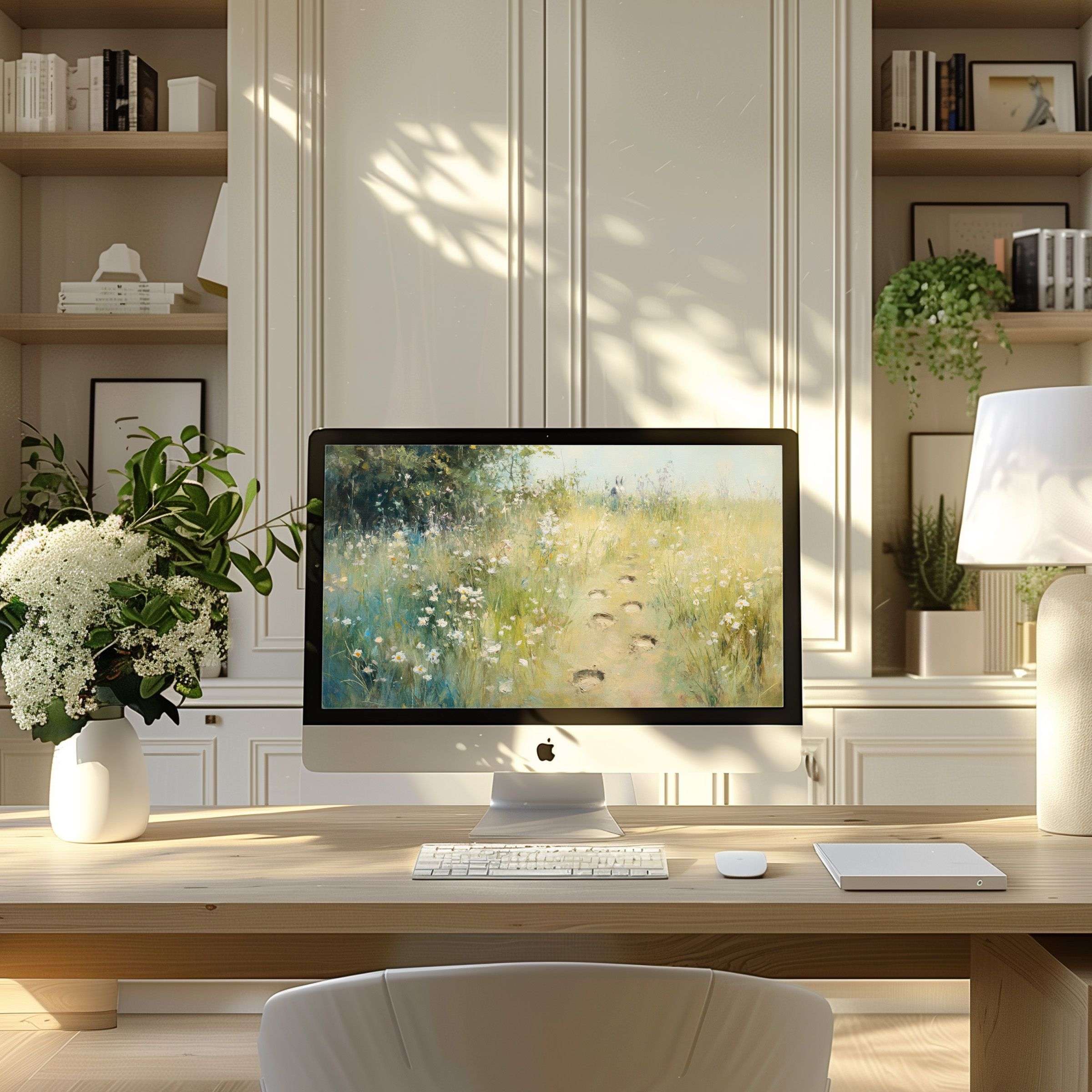 Inspiring wallpaper for computer screens, this elegant nature scene brings calm to modern home offices on PC, laptop, ultrawide displays