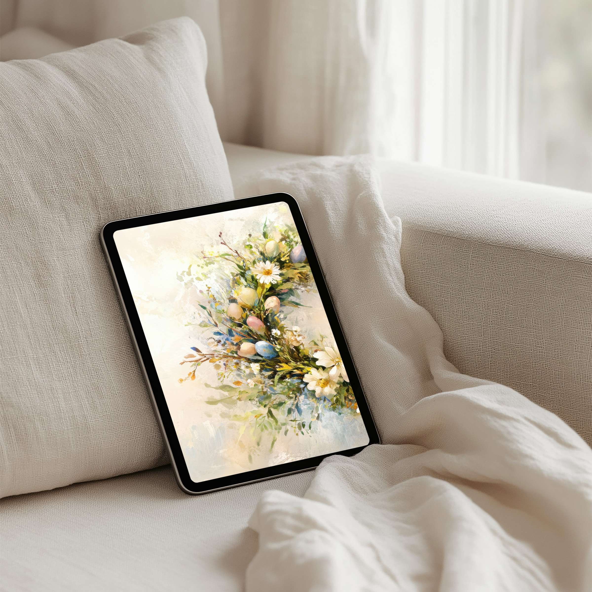 Elegant floral iPad background for instant download infuses your tablet with calm and inspiration perfect for aesthetic appeal