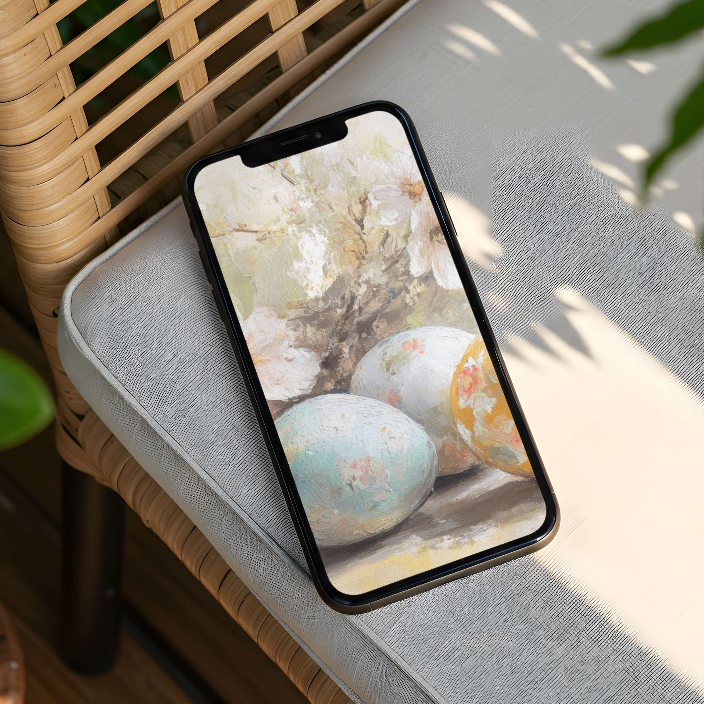 Elegant floral iPhone background with pastel textures for instant download on phone inspiring calm and aesthetic mindfulness