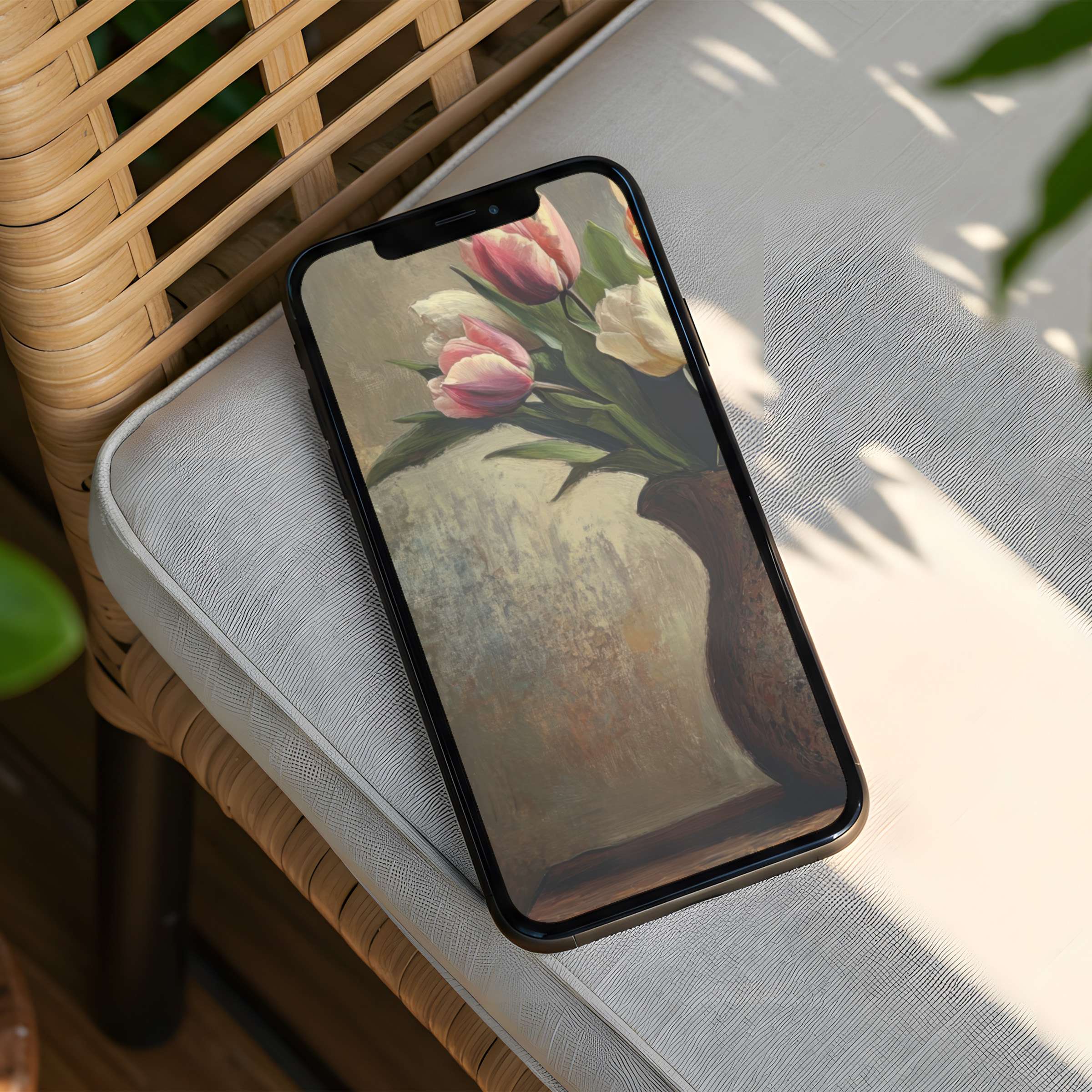 Elegant still life floral art iPhone background for instant download evokes calm and inspiration for any Android phone user