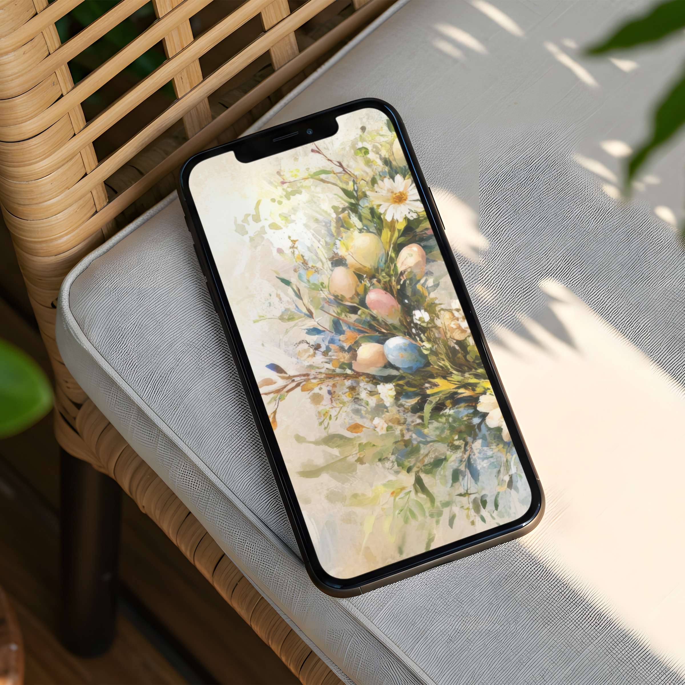Elegant floral iPhone background with soft pastels offering calm inspiration and mindfulness instant download for any phone user