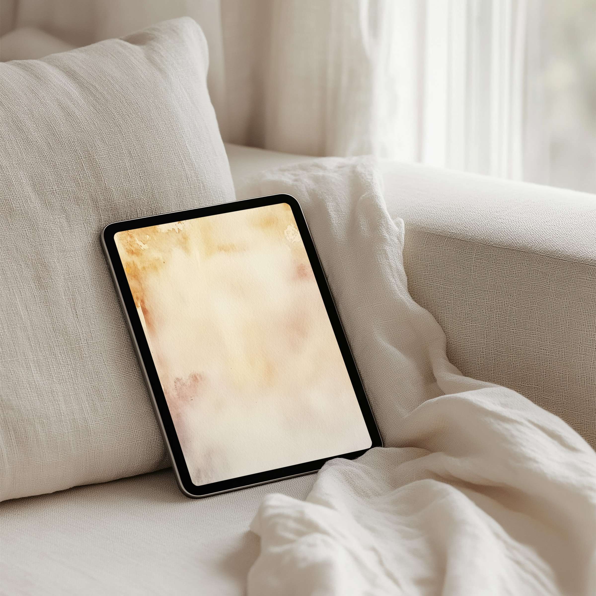 Elegant watercolor iPad background for instant download brings calm and inspiration to any tablet including Samsung and Android