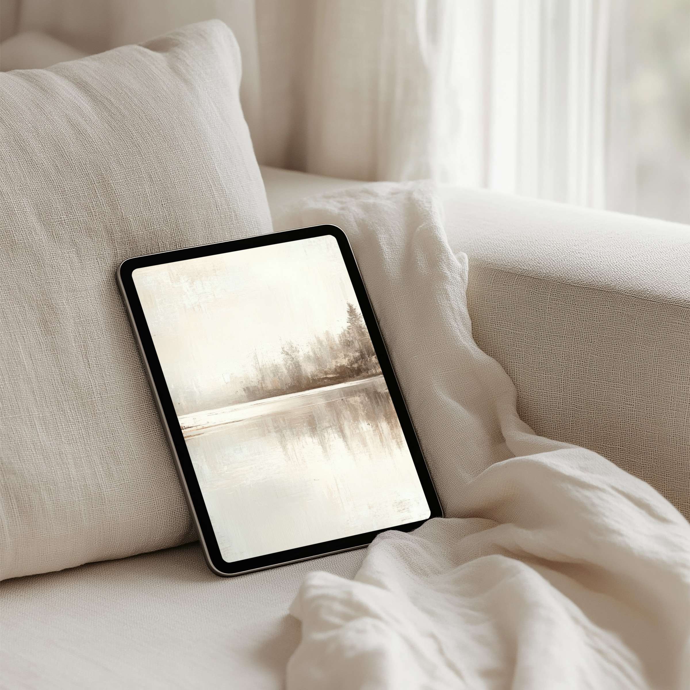 Tranquil iPad background for instant download envelops your tablet in serene elegance and mindful calm inspiring a peaceful space