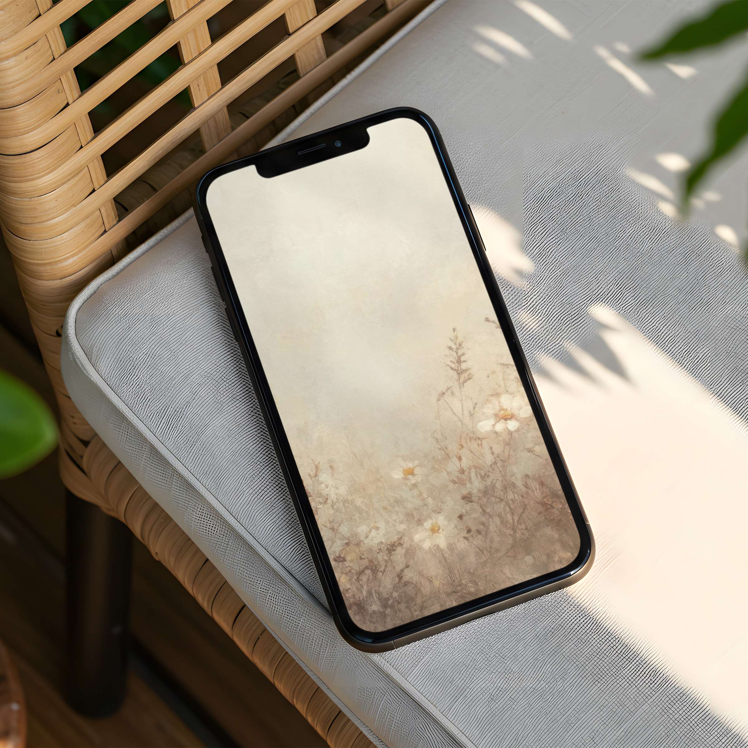 Delicate floral iPhone background offers instant download for your phone creating a calm elegant space promoting mindfulness and inspiration