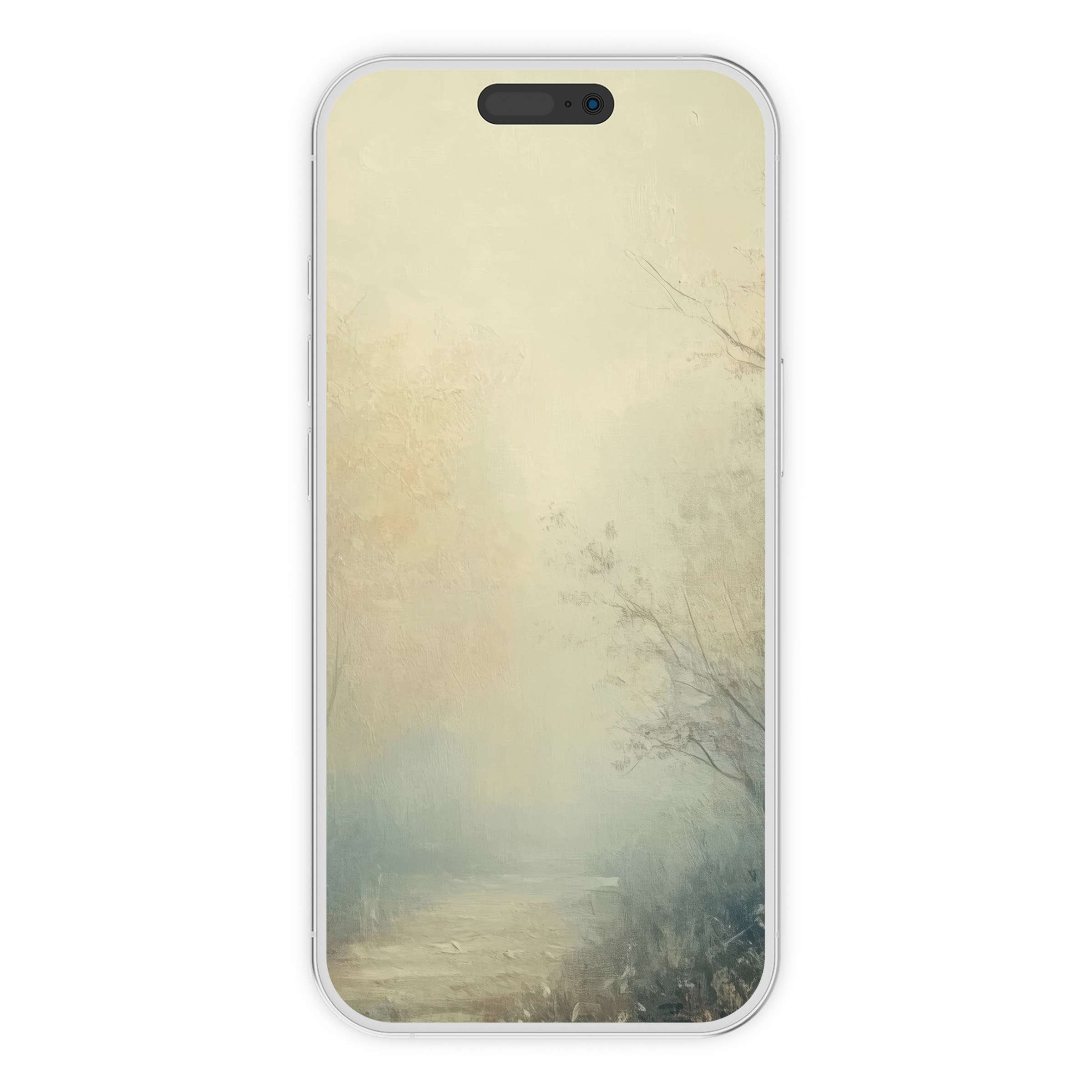 Tranquil fall iPhone wallpaper for phone backgrounds in soft pastels evokes serenity in digital downloads for stylish devices