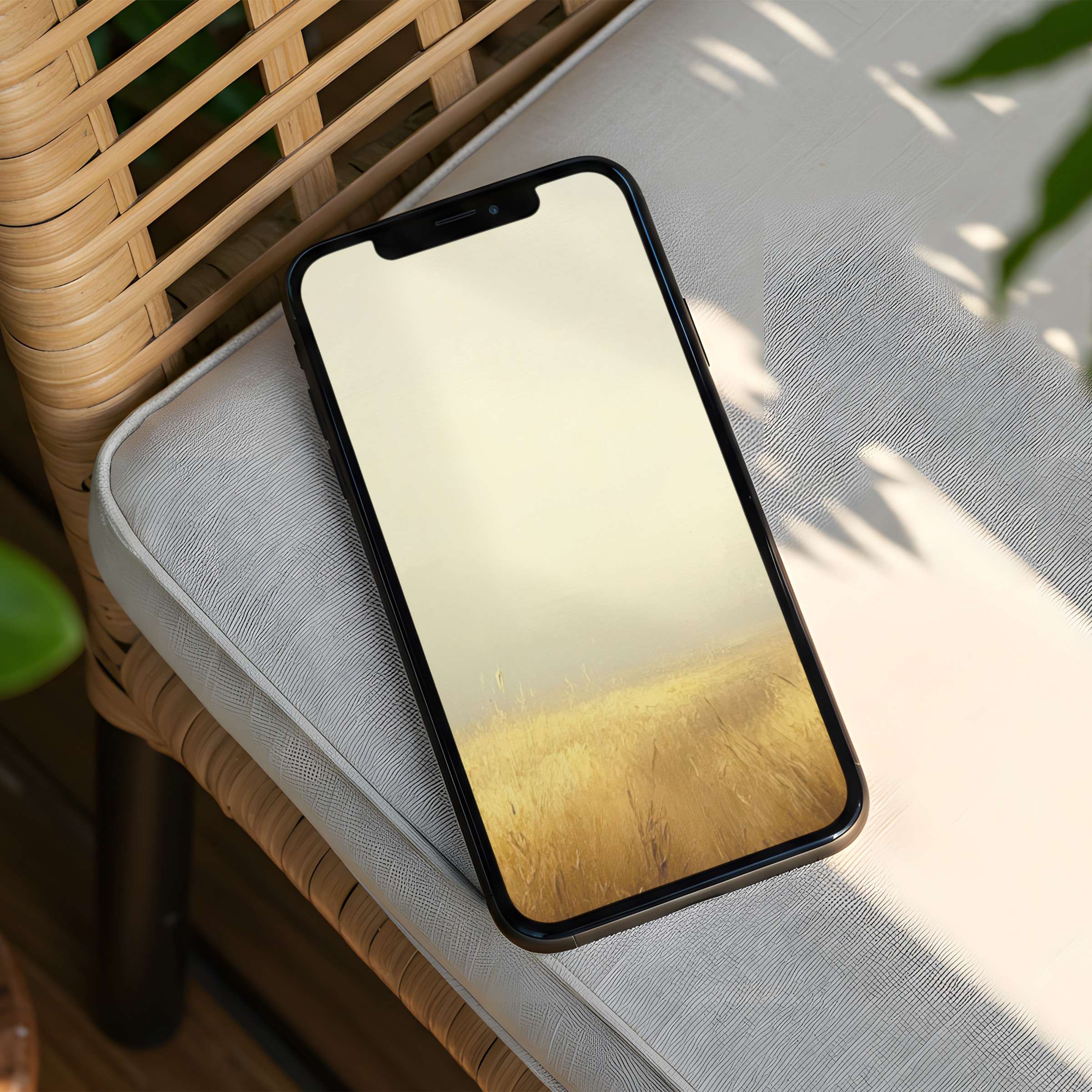 Calming golden field iPhone background for instant download brings elegance to any phone inspiring serenity and mindfulness