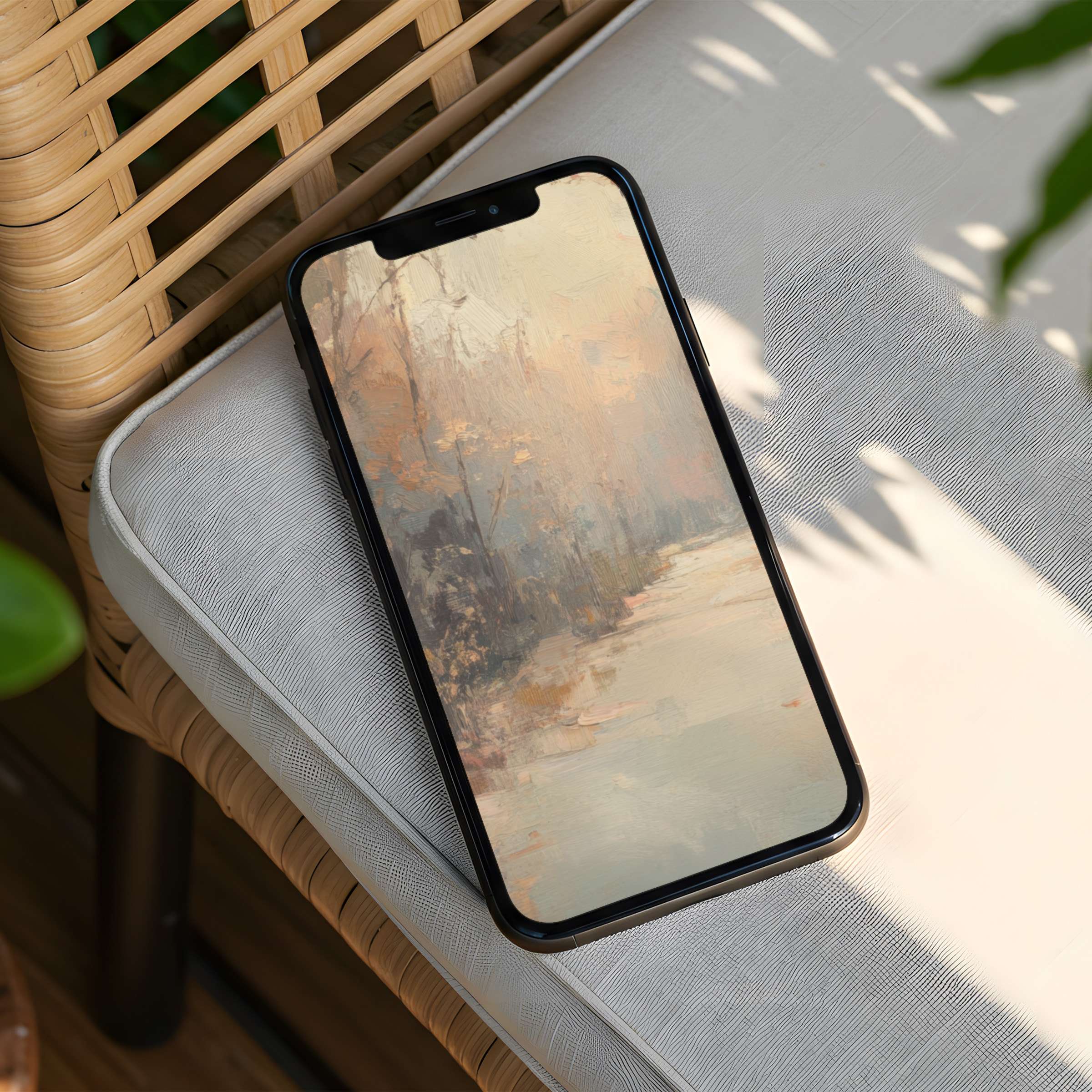 Elegant iPhone background featuring soft abstract art in calming tones for instant download, fits any phone, inspires mindfulness