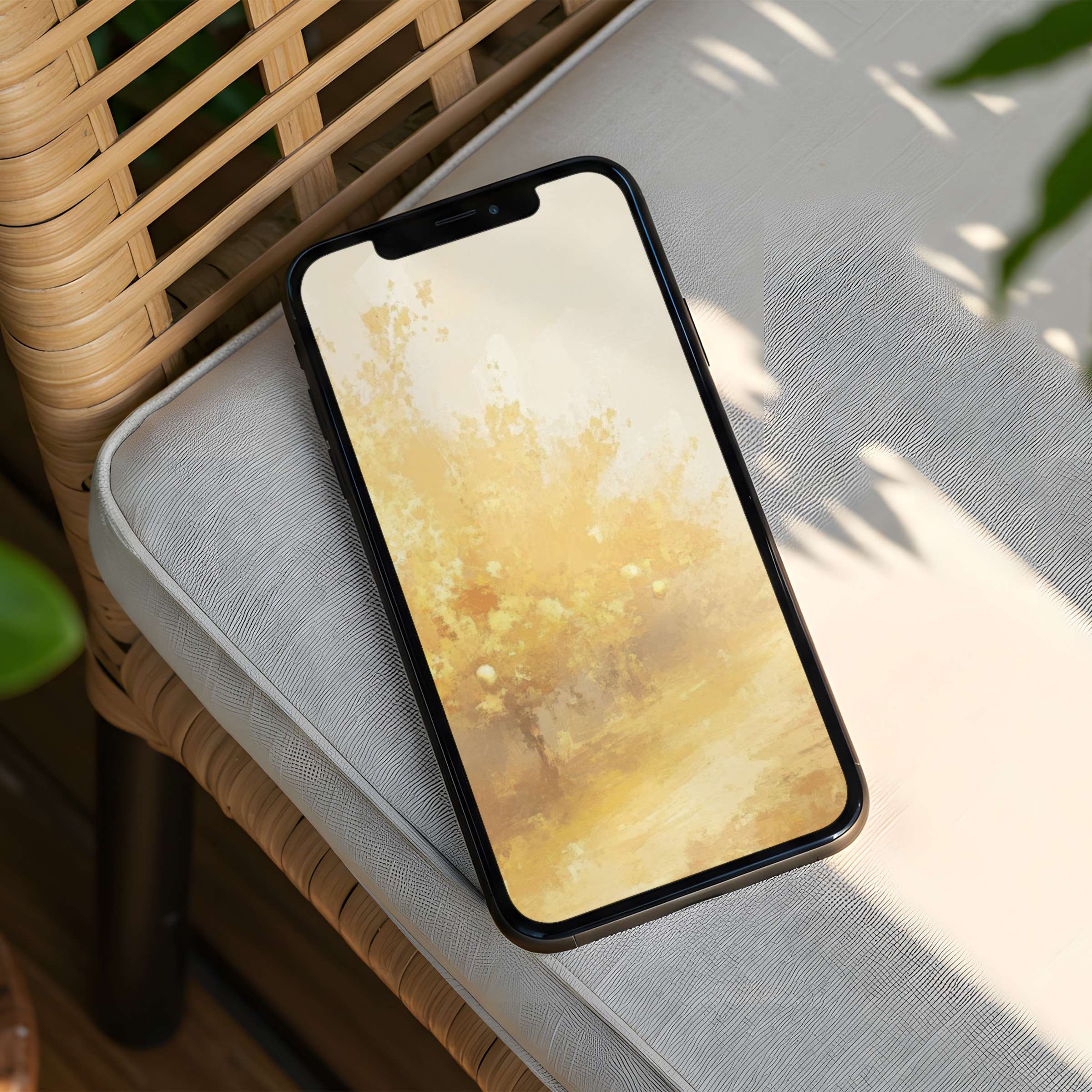 Elegant autumnal iPhone background in earthy tones offers instant download for phone screens, inspiring calm and mindful living