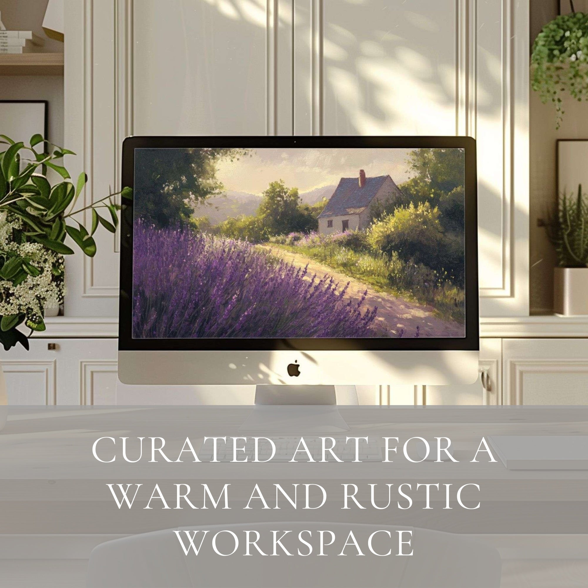 Farmhouse Desktop Backgrounds – rustic neutral decor and natural textures for a warm countryside feel