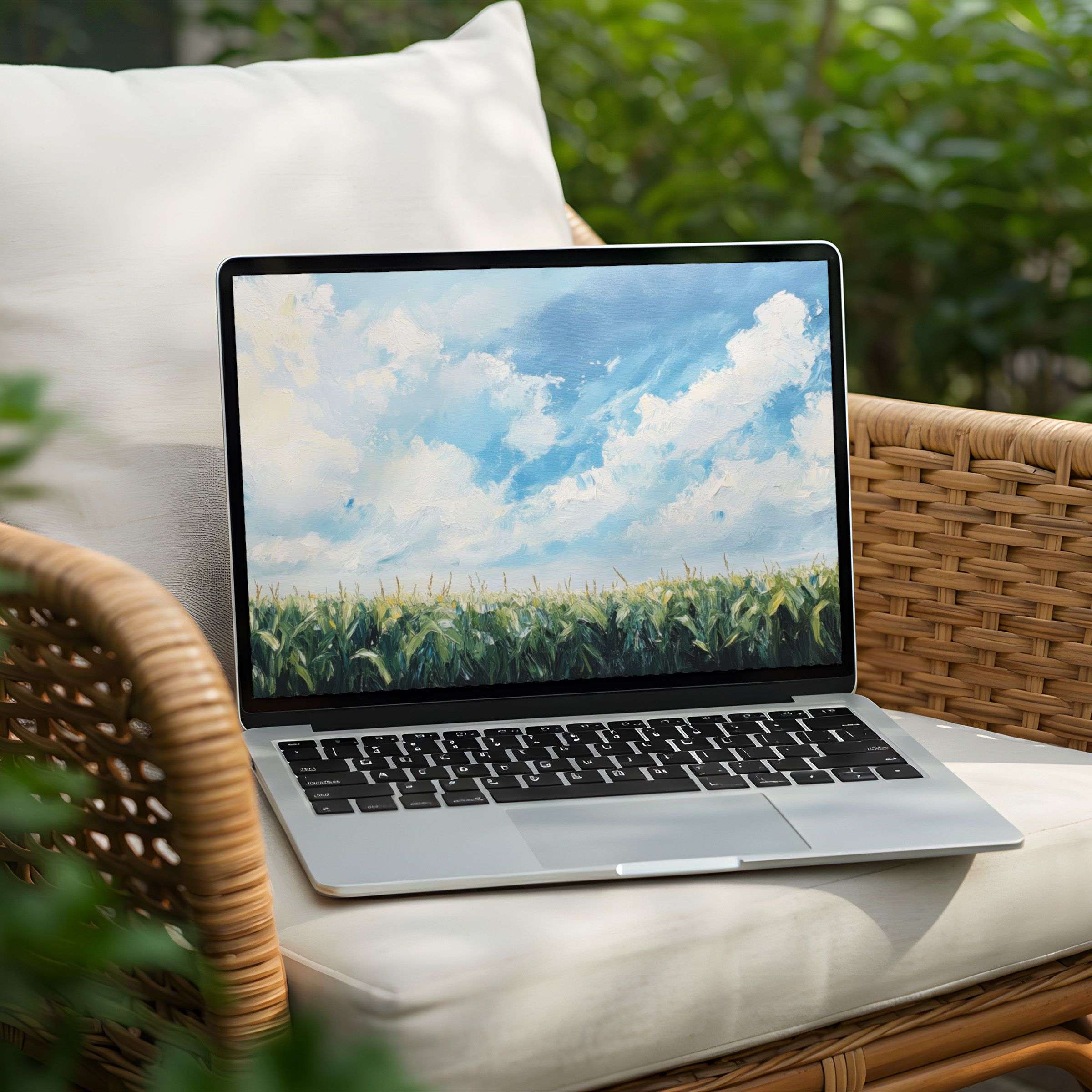 Elegant cloudscape desktop background for PC or Laptop, offering instant download for inspiration and mindfulness in your space