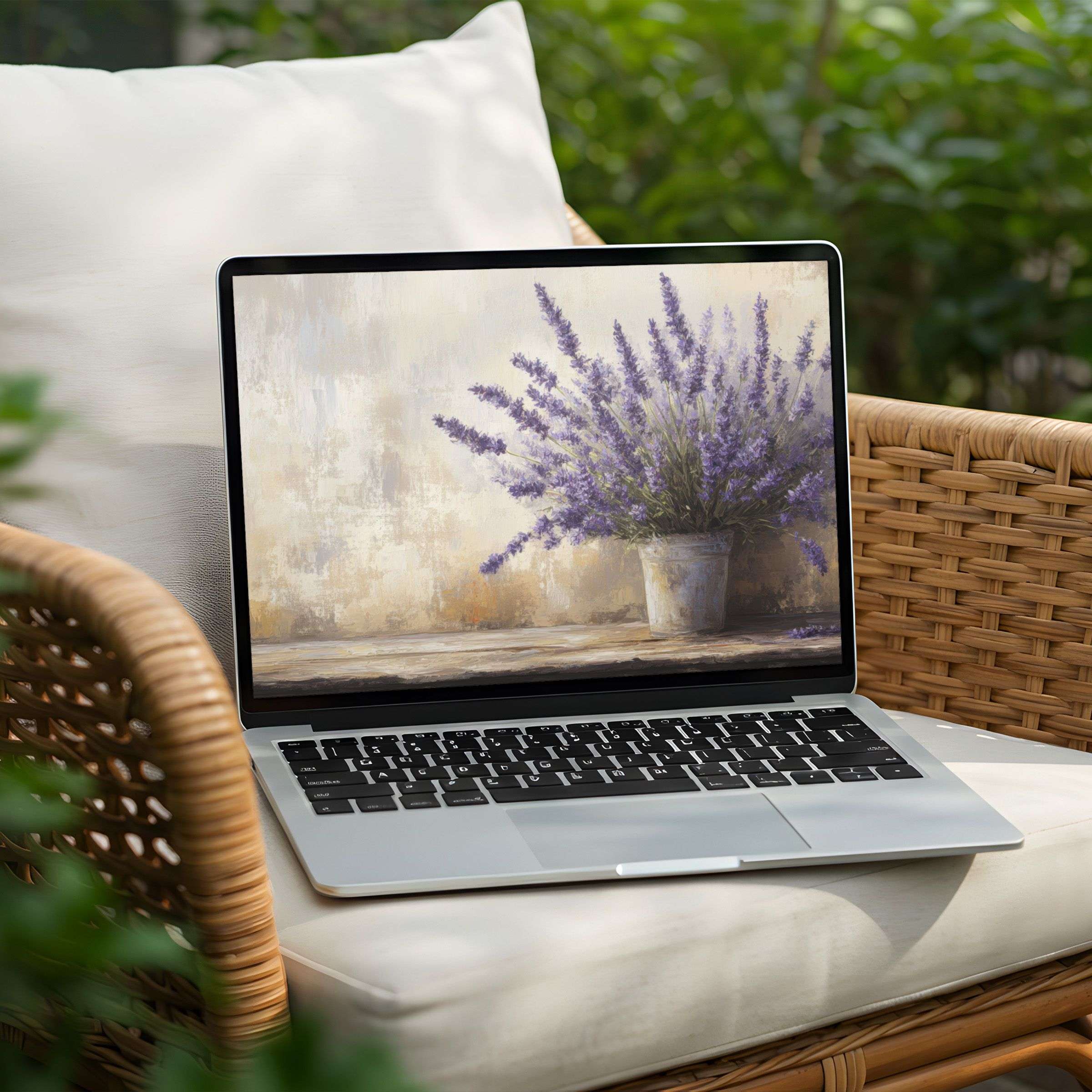 Elegant lavender art for your PC and Laptop desktop background brings calm and inspiration with instant download serenity