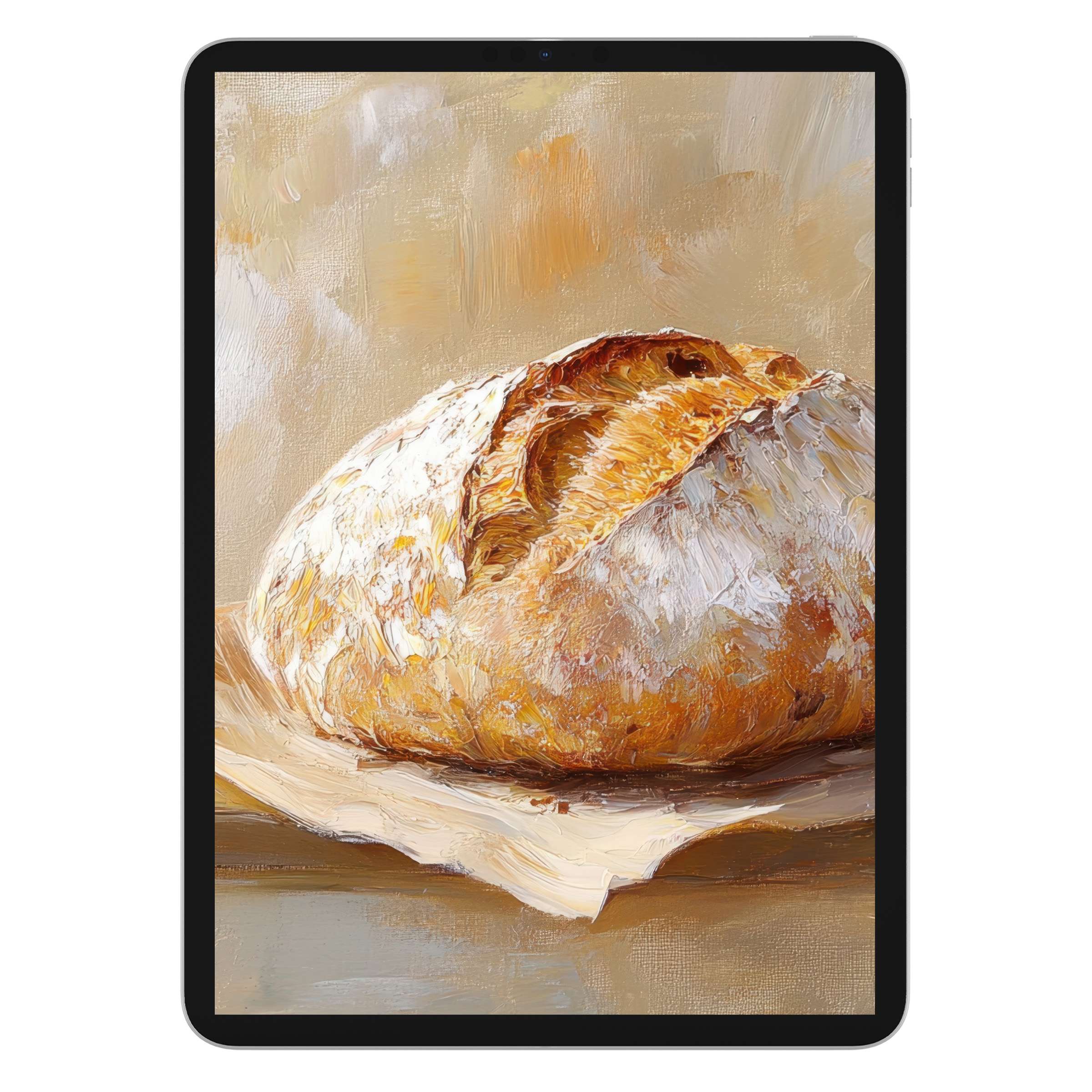 Warm rustic hues and textured brush strokes create a cozy farmhouse iPad wallpaper, perfect digital download as a calming tablet background
