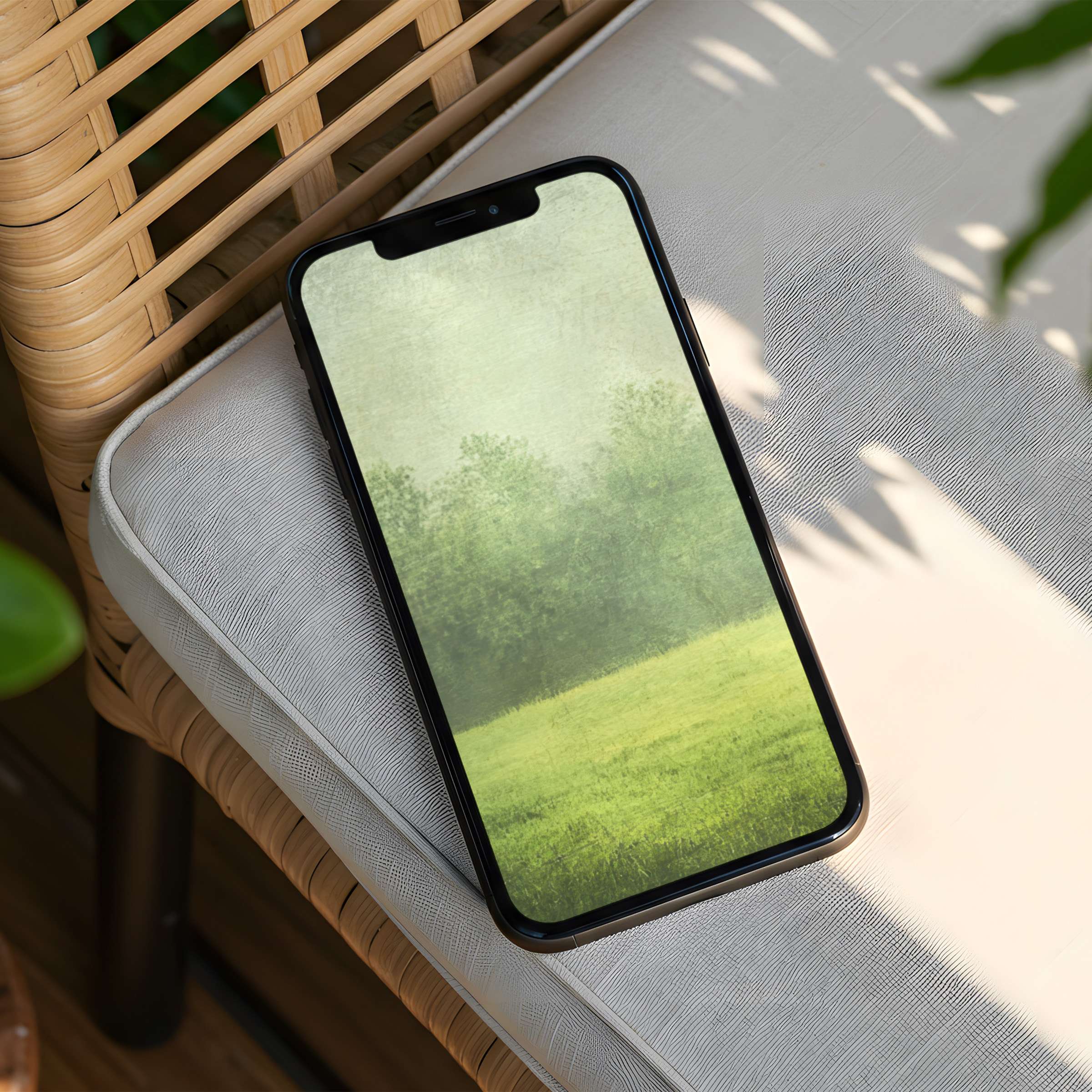Elegant misty forest iPhone background for instant download inspires calm and mindfulness fitting both iPhone and Android phones