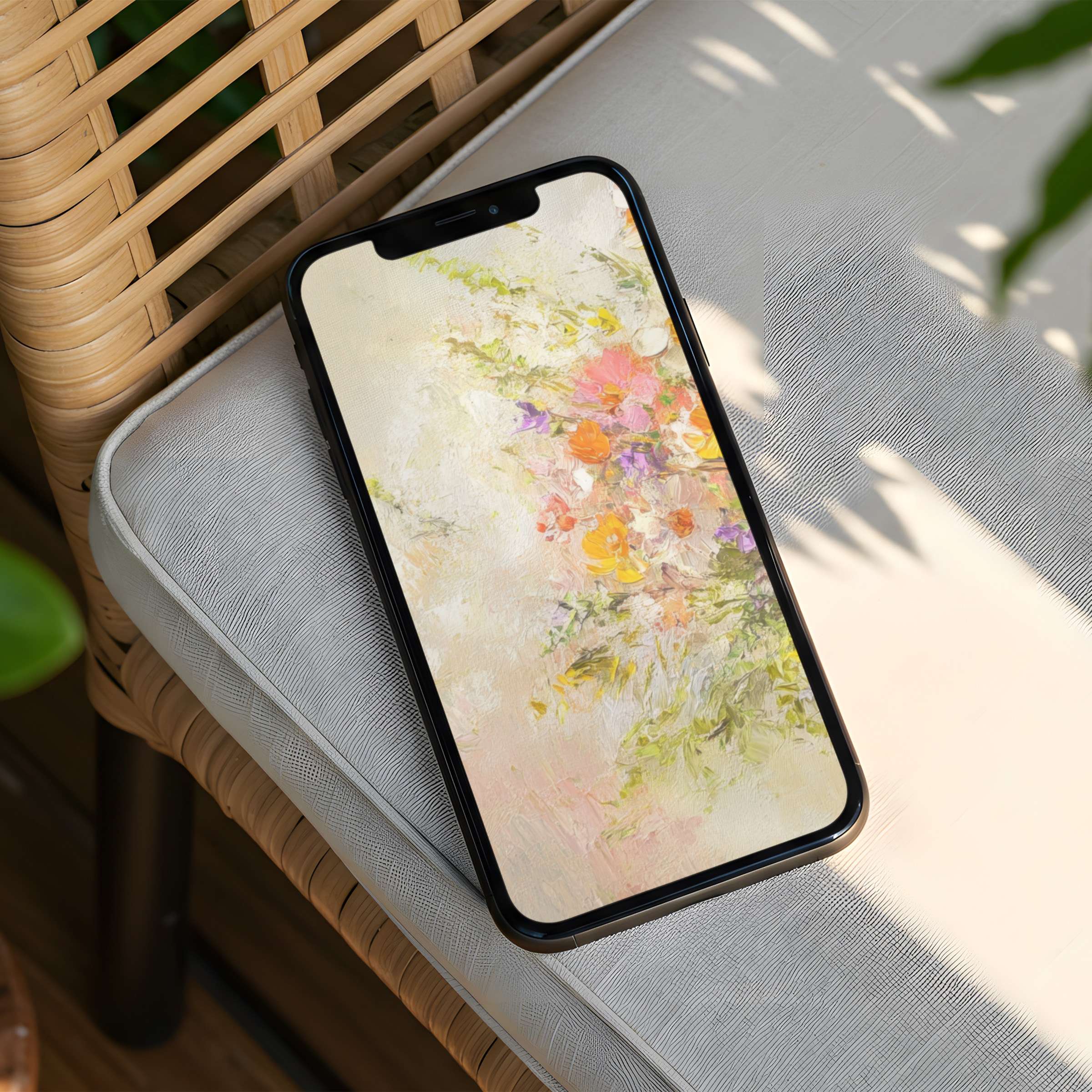 Serene floral iPhone background for instant download, bringing calm elegance and inspiration to any phone interior effortlessly