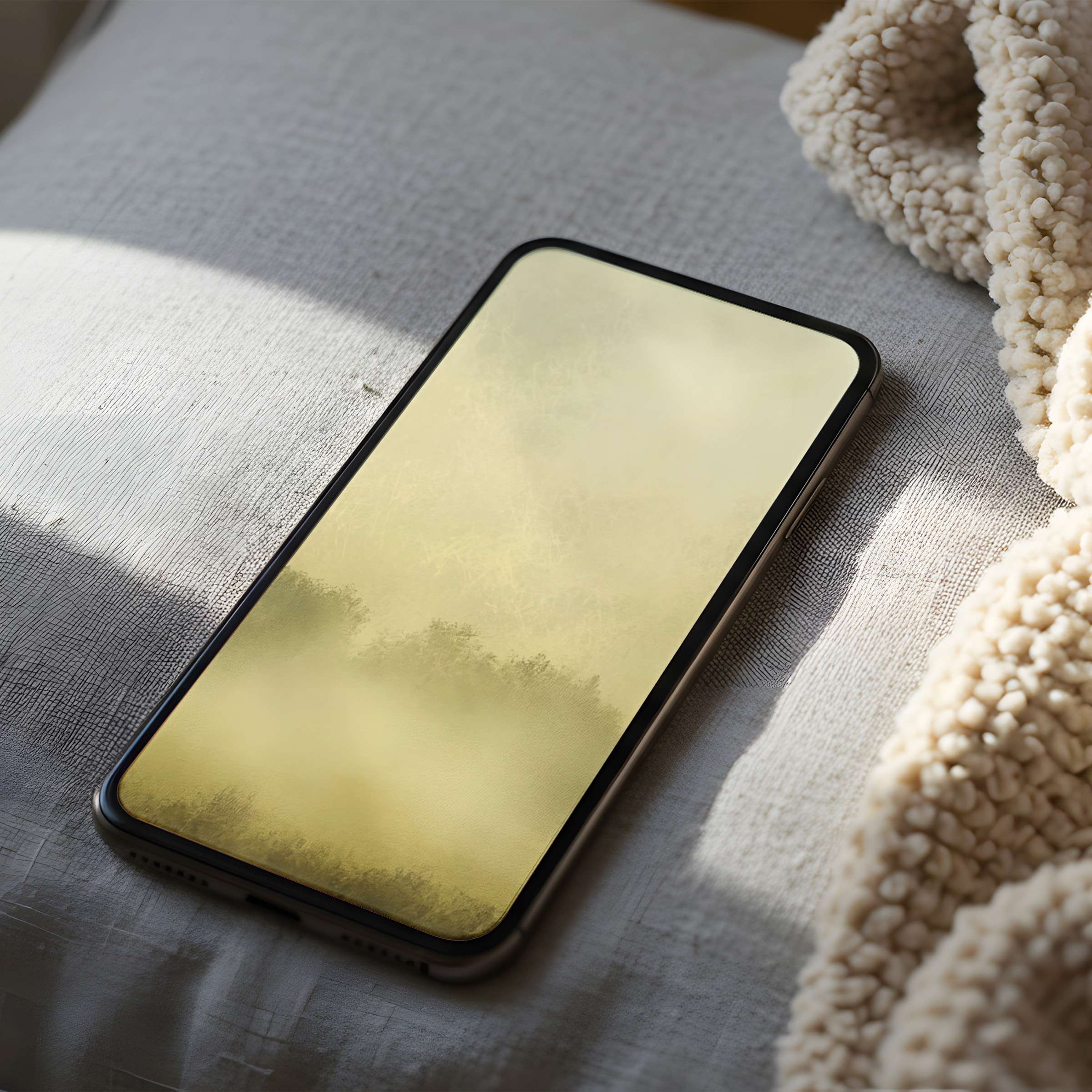 Elegant phone wallpaper with serene abstract design in soft beige tones, perfect for iPhone and android, high resolution download