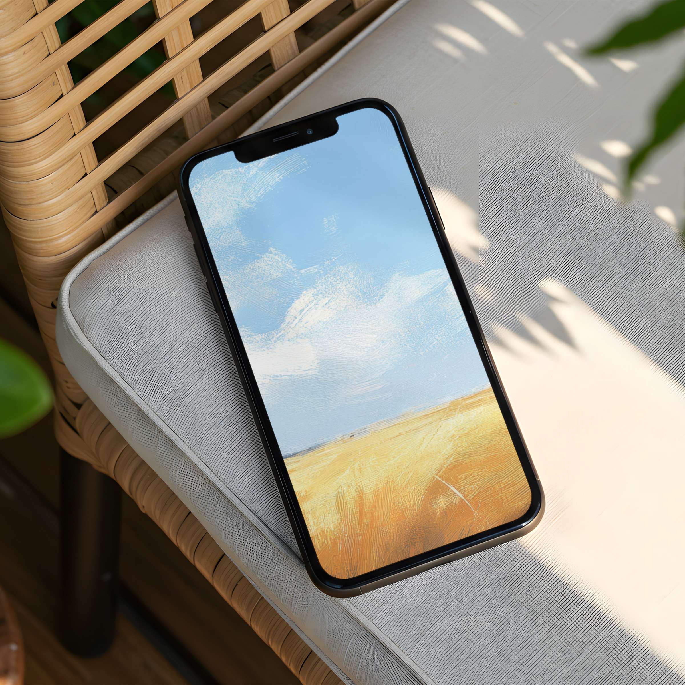 Elevate your phone with an inspiring iPhone background showcasing serene landscapes in calming hues for instant download