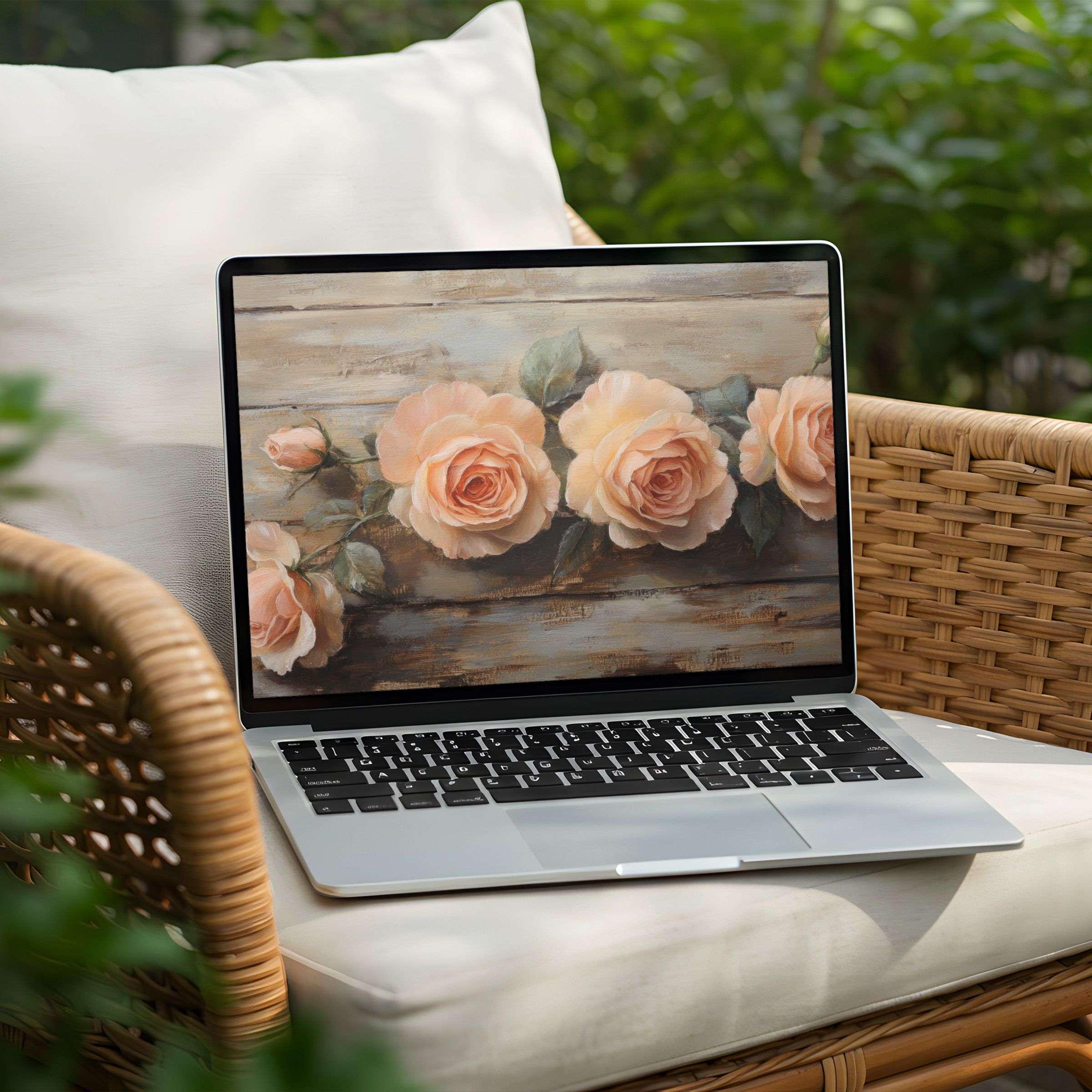 Elegant rose-themed desktop background for PC and Laptop offering instant download to inspire tranquility and mindful elegance