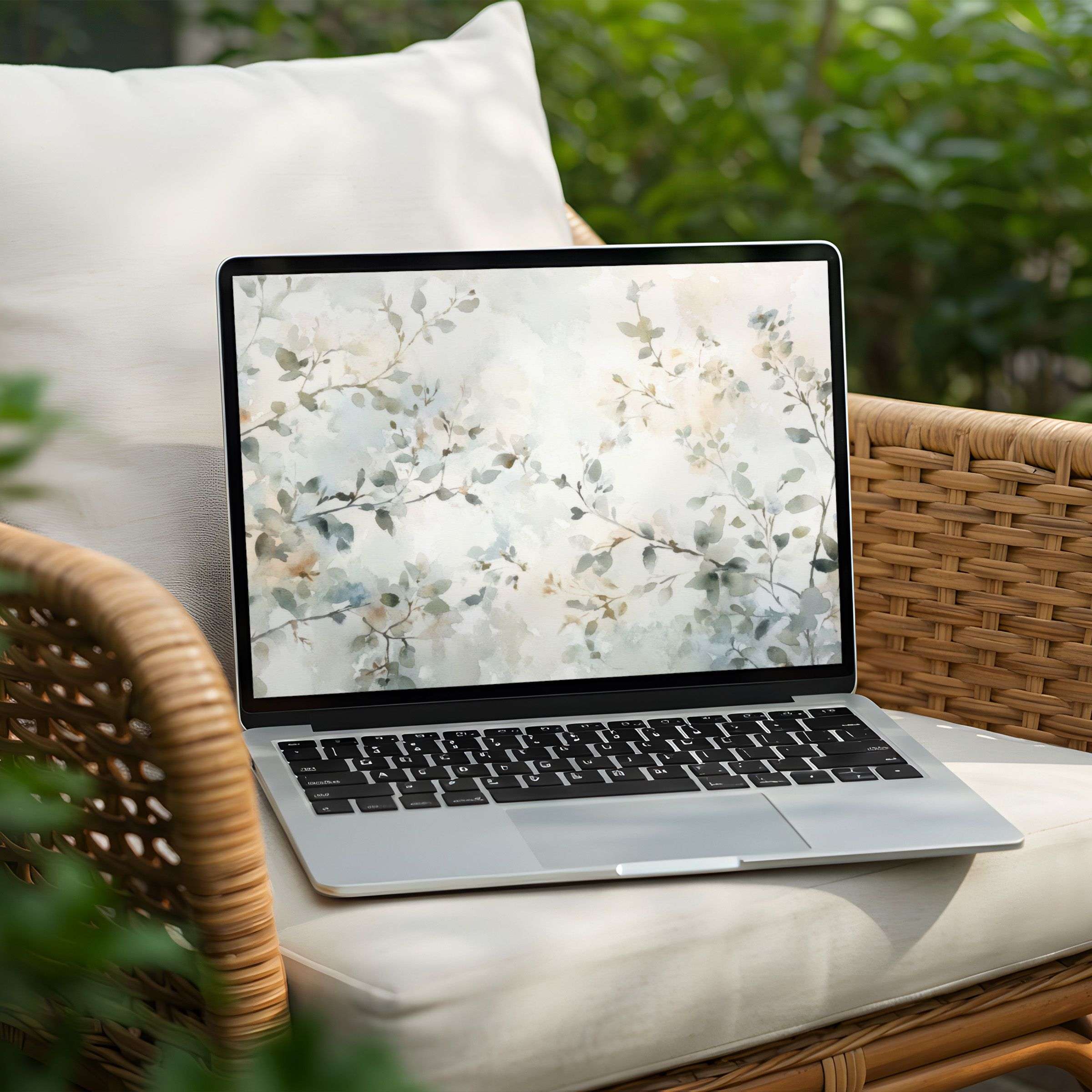 Inspire mindfulness with a serene botanical desktop background for PC or Laptop, available as an instant download for elegance