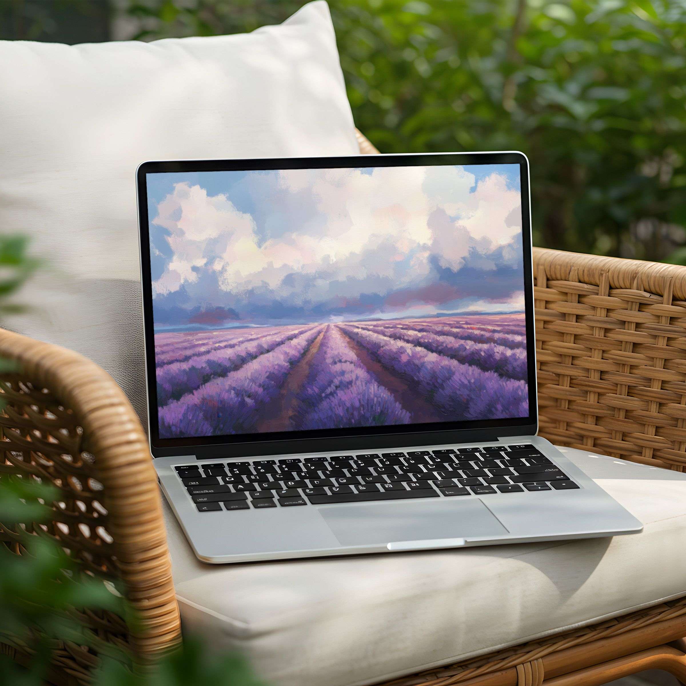 Lavender fields desktop background for instant download brings tranquility to your PC or Laptop inspiring calm and elegance
